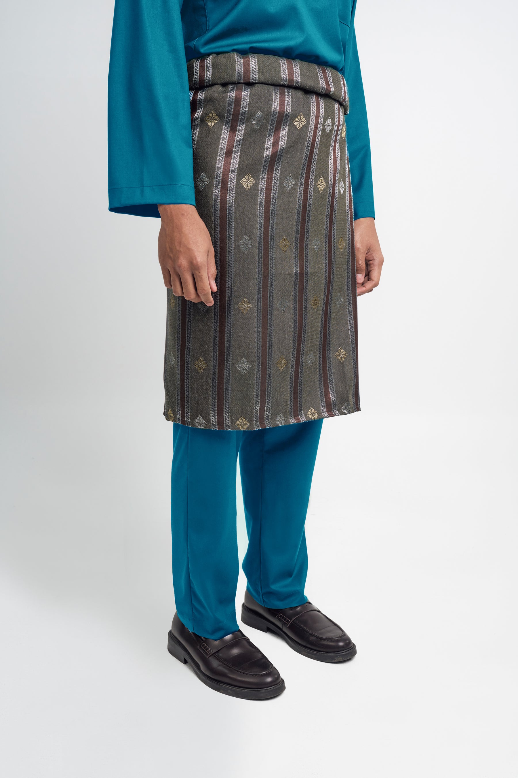 Patawali Classic Fit Baju Melayu Cekak Musang - Turquoise