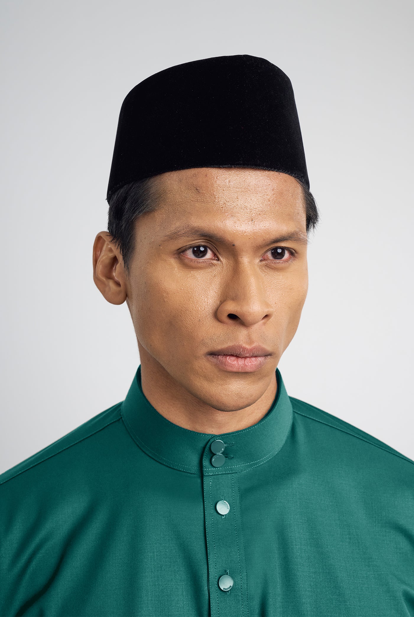 Patawali Classic Fit Baju Melayu Cekak Musang - Turquoise