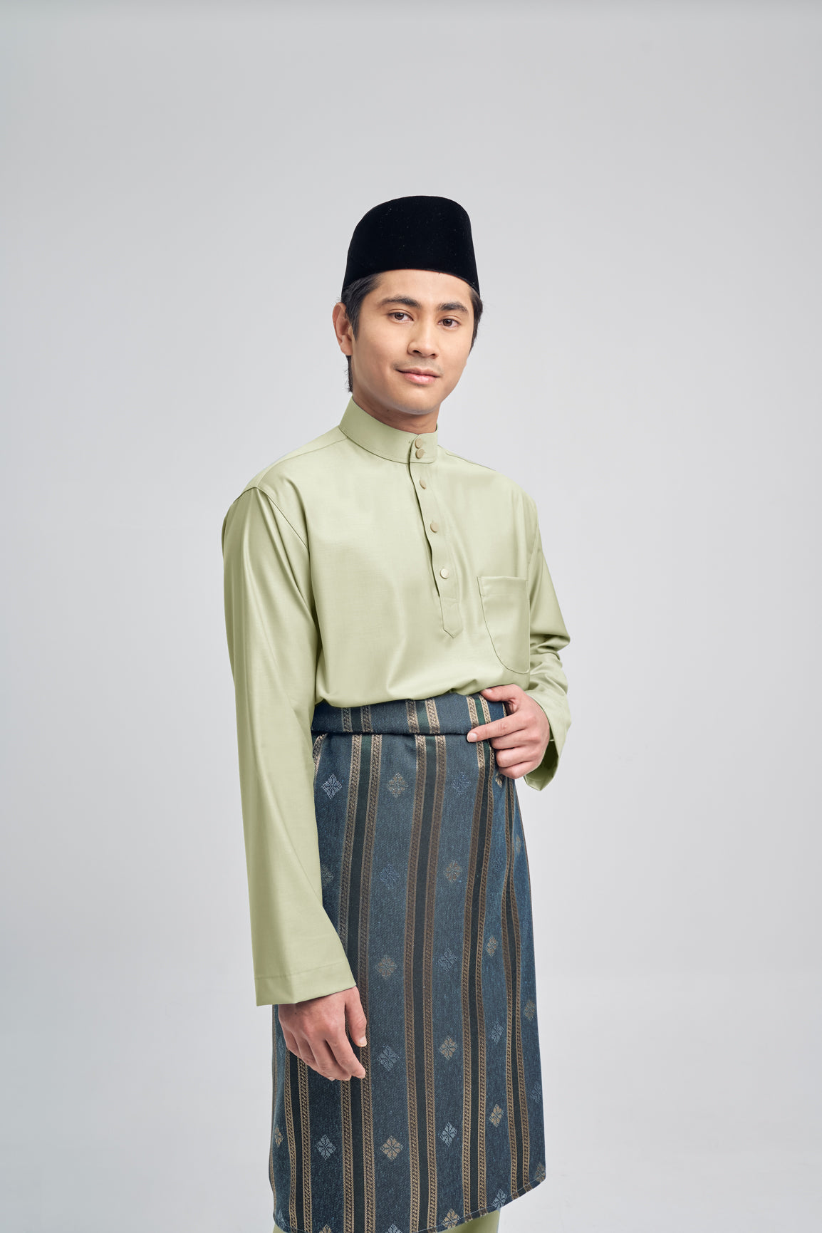 Patawali Classic Fit Baju Melayu Cekak Musang - Honeydew