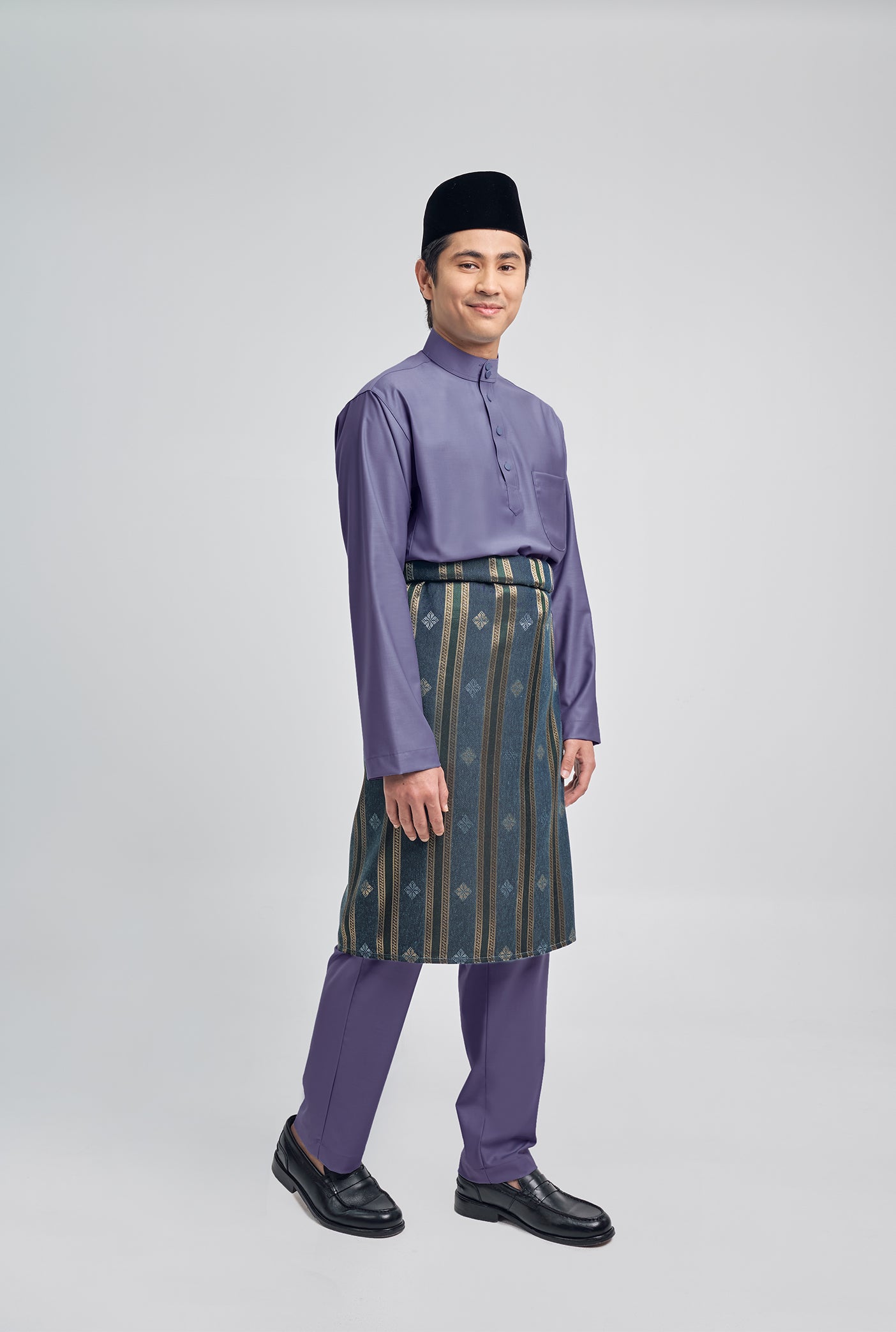 Patawali Classic Fit Baju Melayu Cekak Musang - Purple Yam
