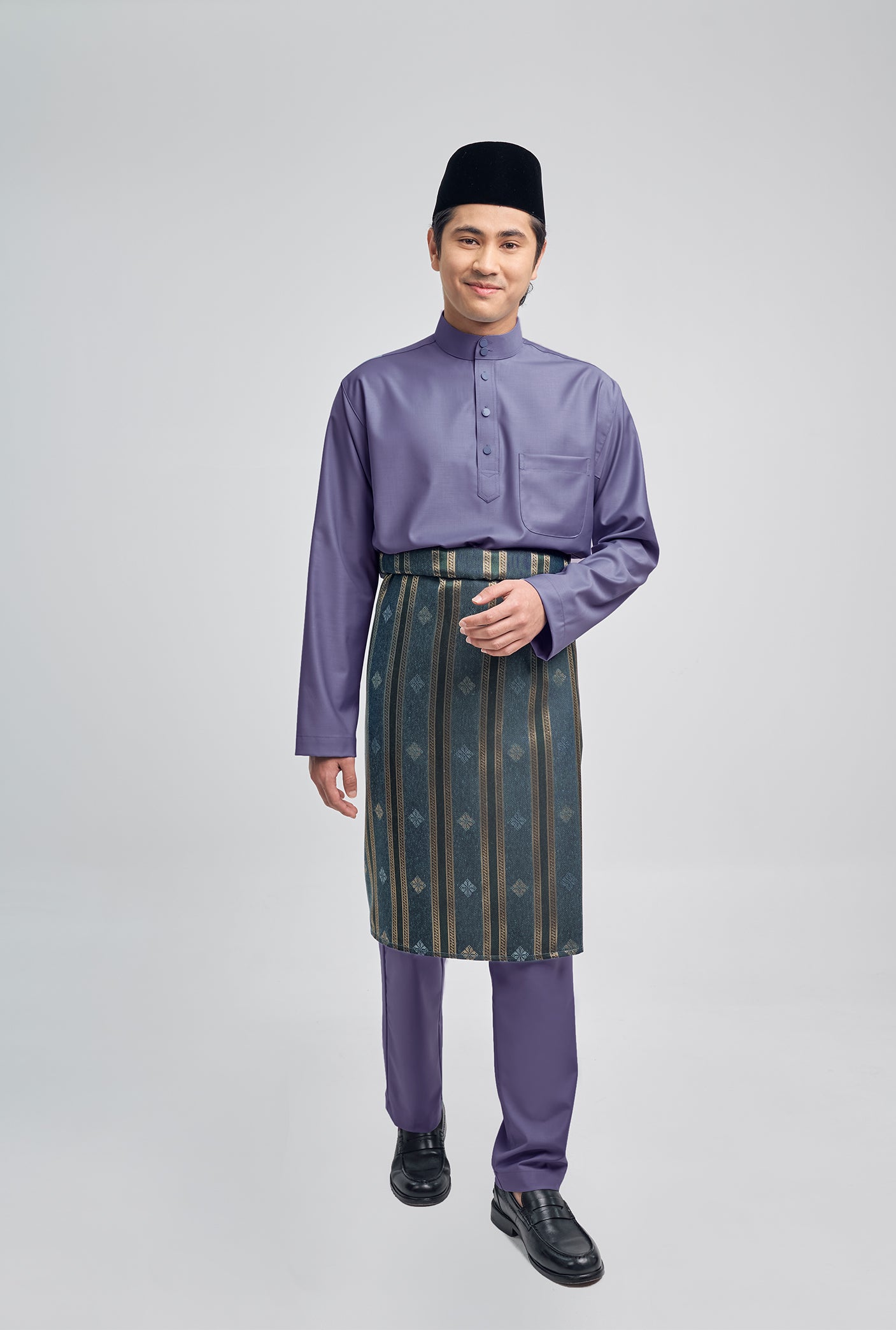 Patawali Classic Fit Baju Melayu Cekak Musang - Purple Yam