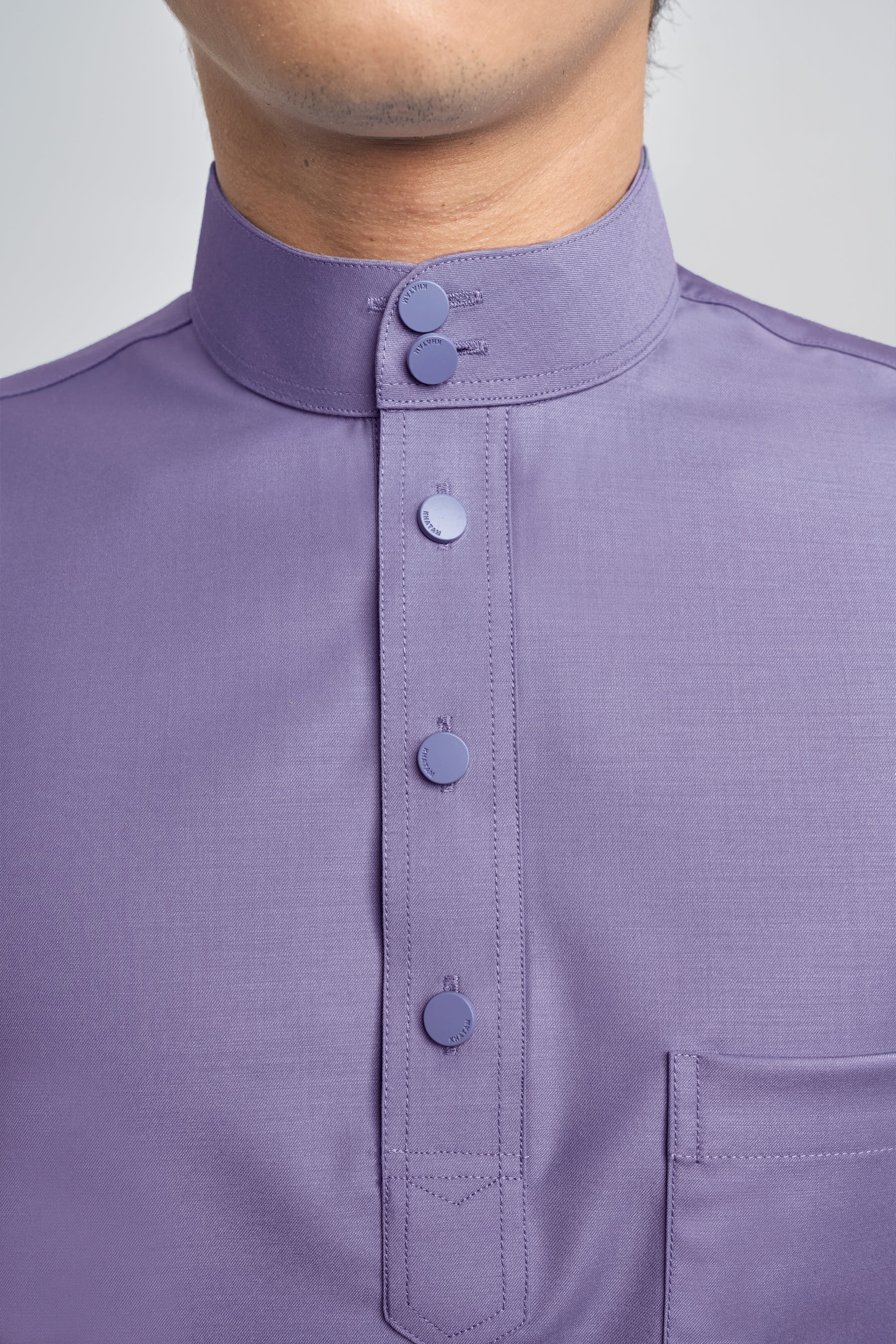 Patawali Classic Fit Baju Melayu Cekak Musang - Purple Yam