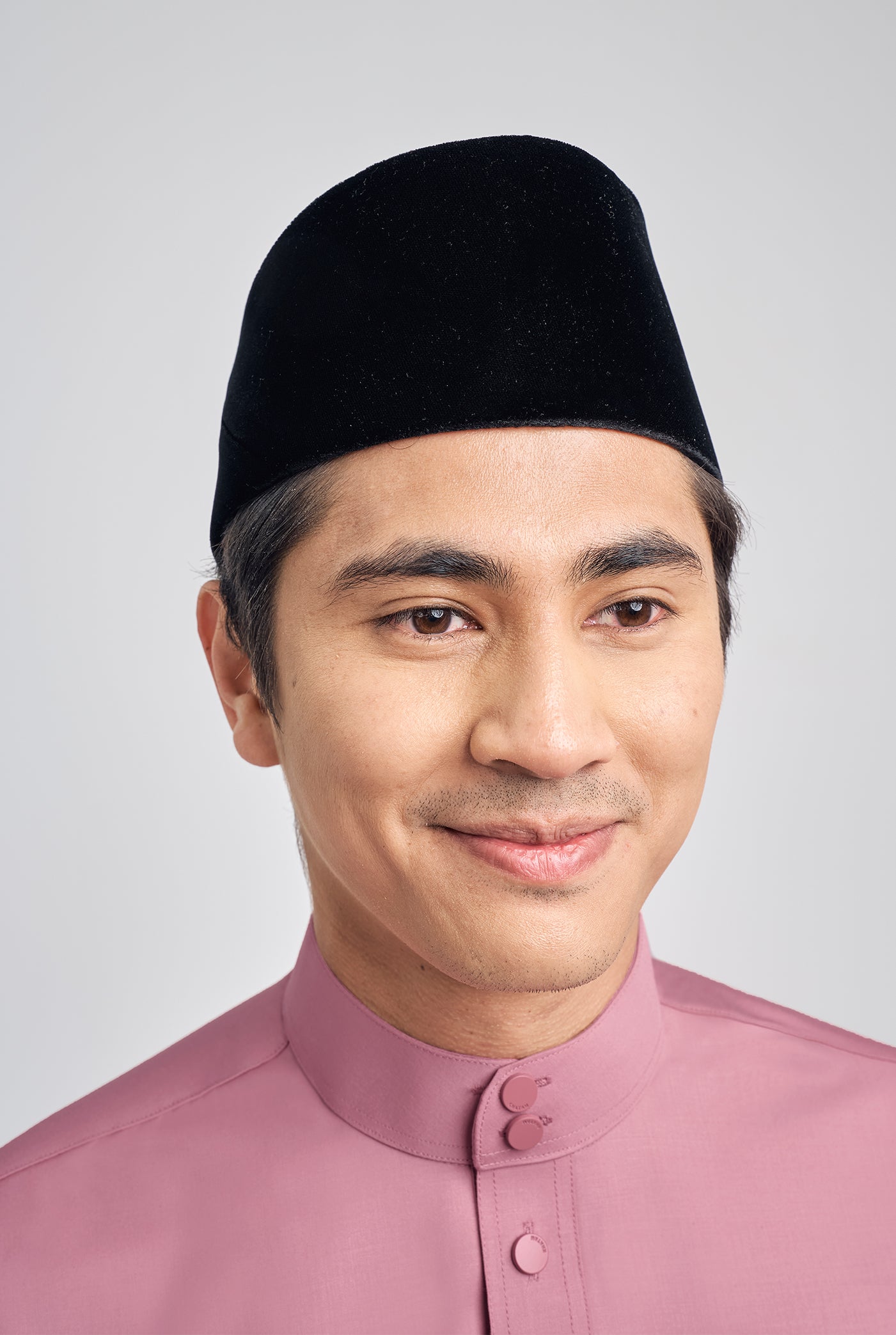 Patawali Classic Fit Baju Melayu Cekak Musang - Pink Belacan