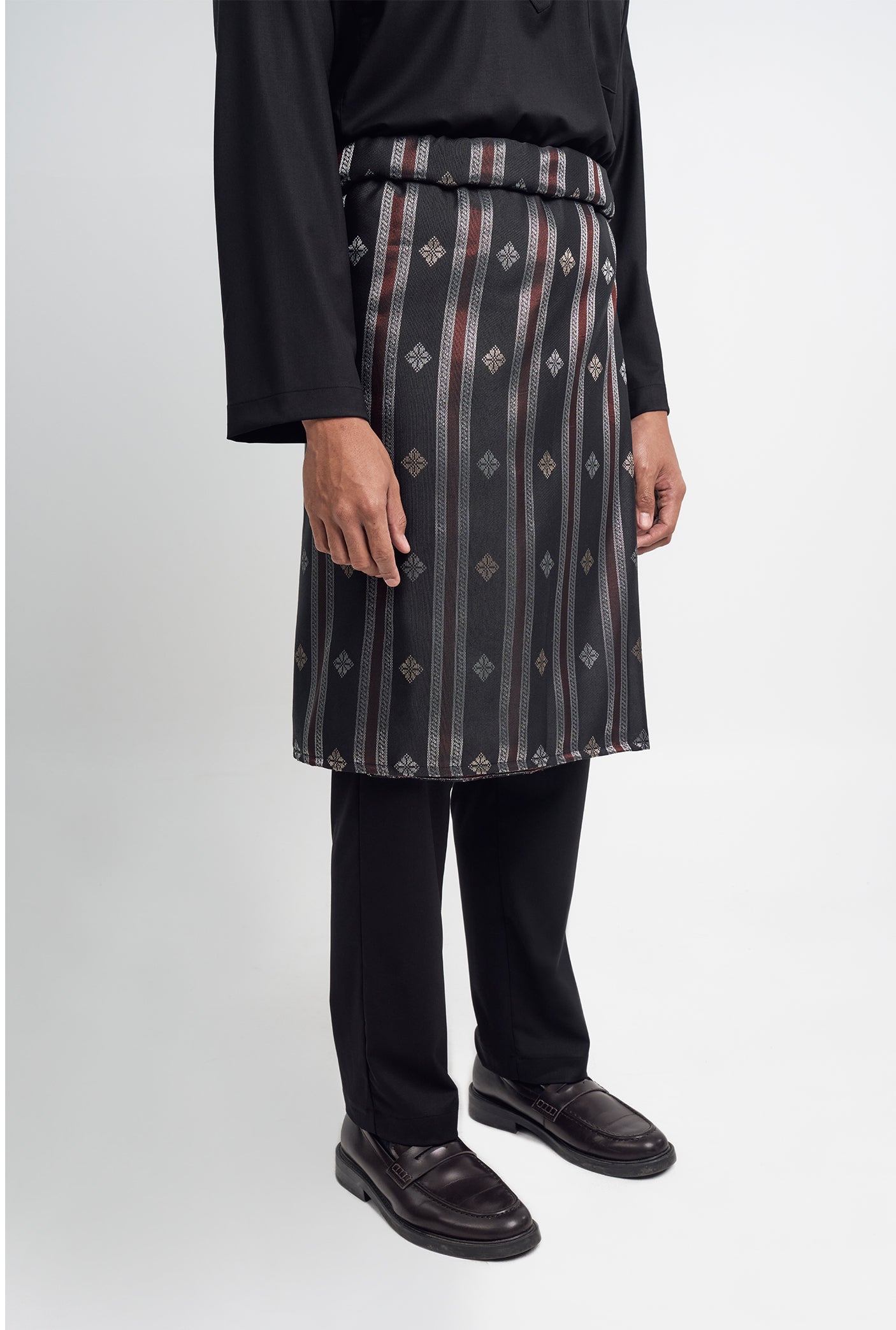 Patawali Classic Fit Baju Melayu Cekak Musang - Opal Black