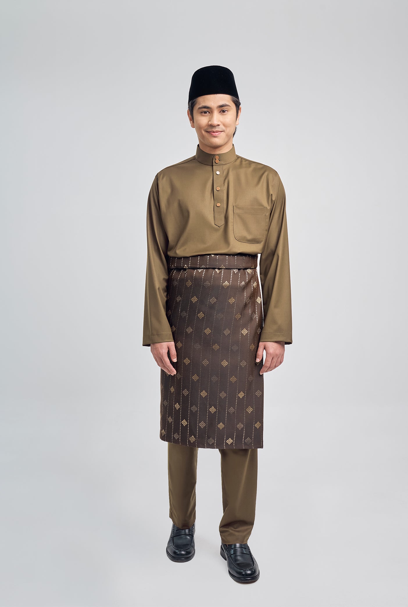 Patawali Classic Fit Baju Melayu Cekak Musang - Hazel Brown