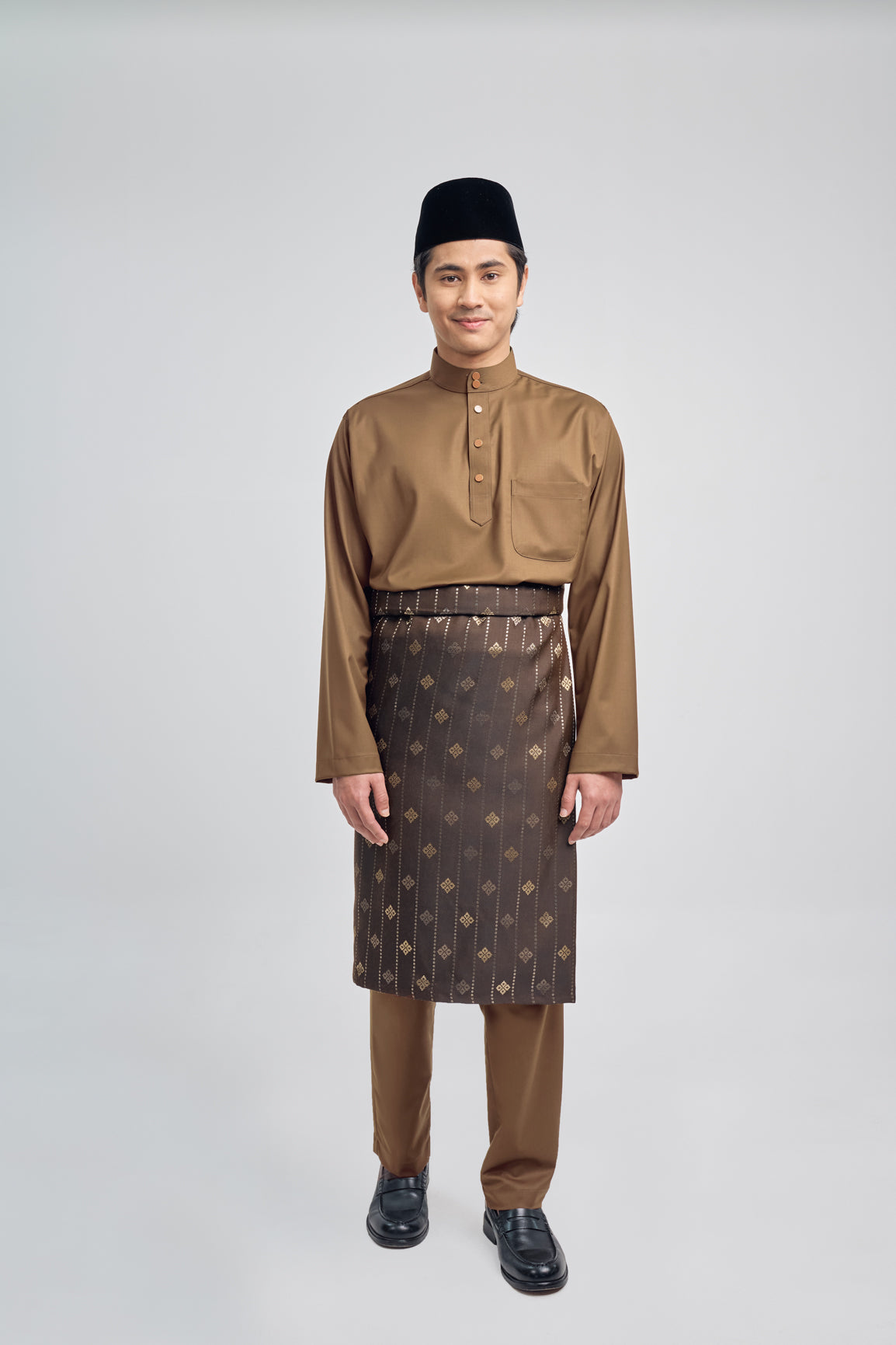 Patawali Classic Fit Baju Melayu Cekak Musang - Hazel Brown
