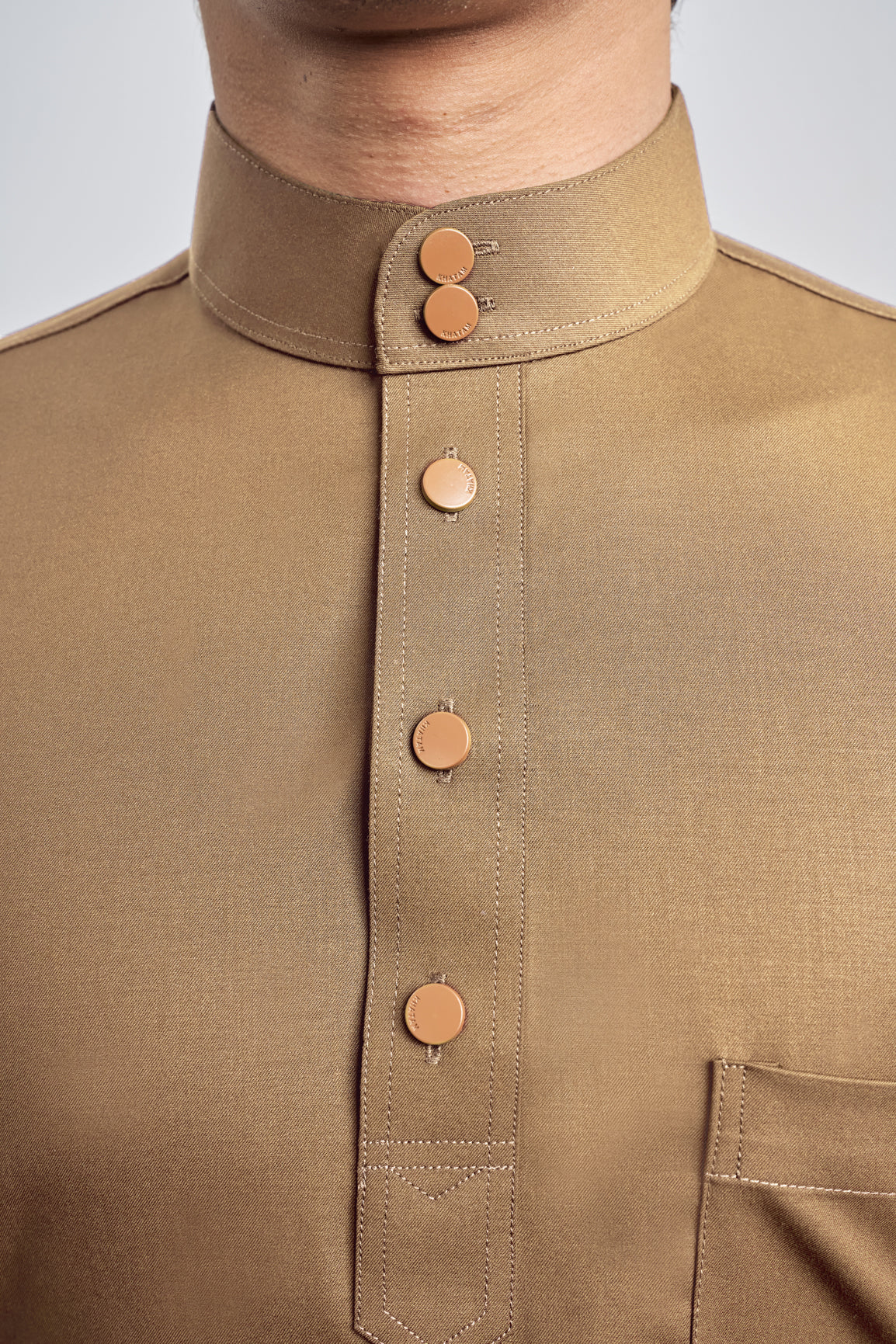 Patawali Classic Fit Baju Melayu Cekak Musang - Hazel Brown