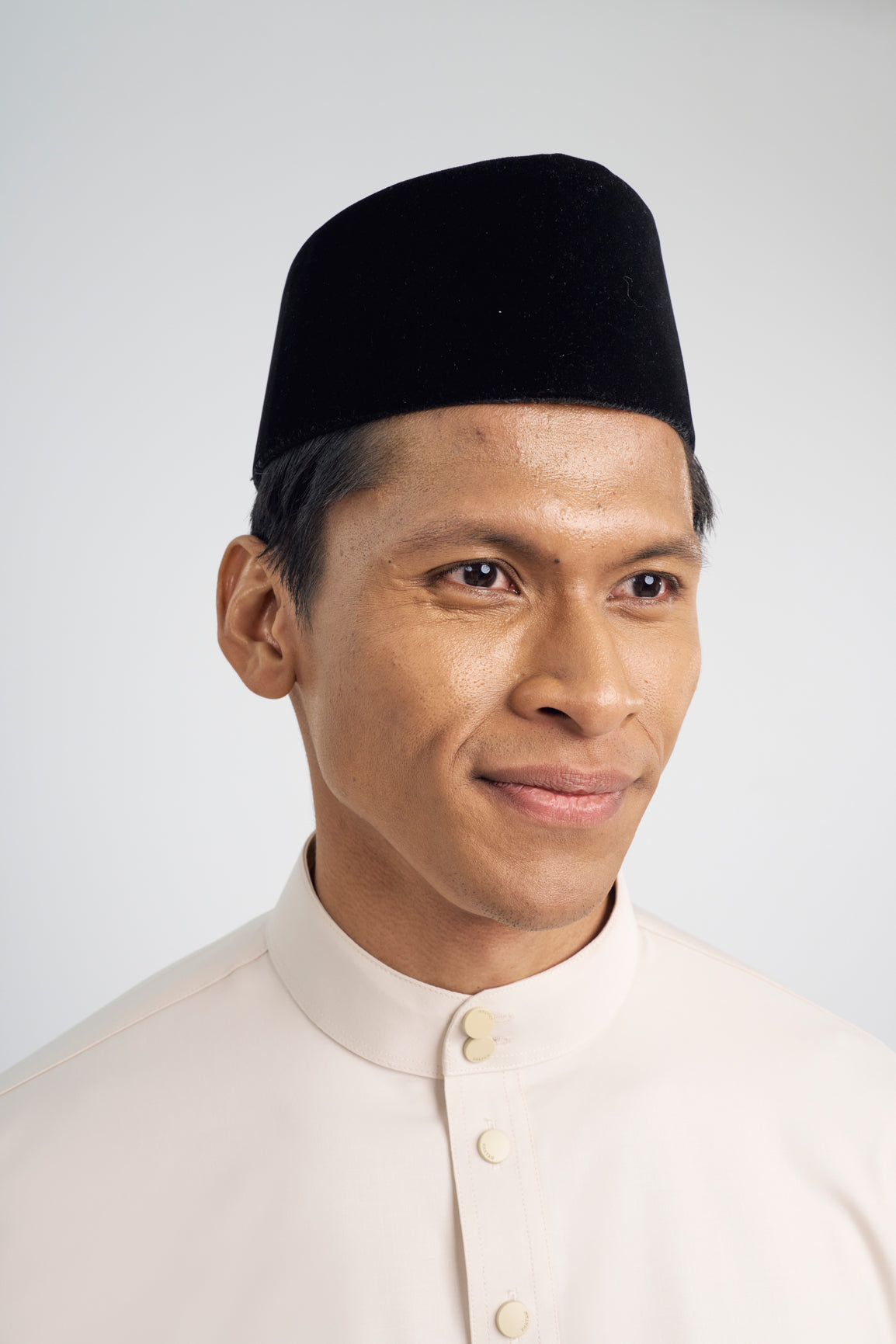 Patawali Classic Fit Baju Melayu Cekak Musang - Ecru Beige