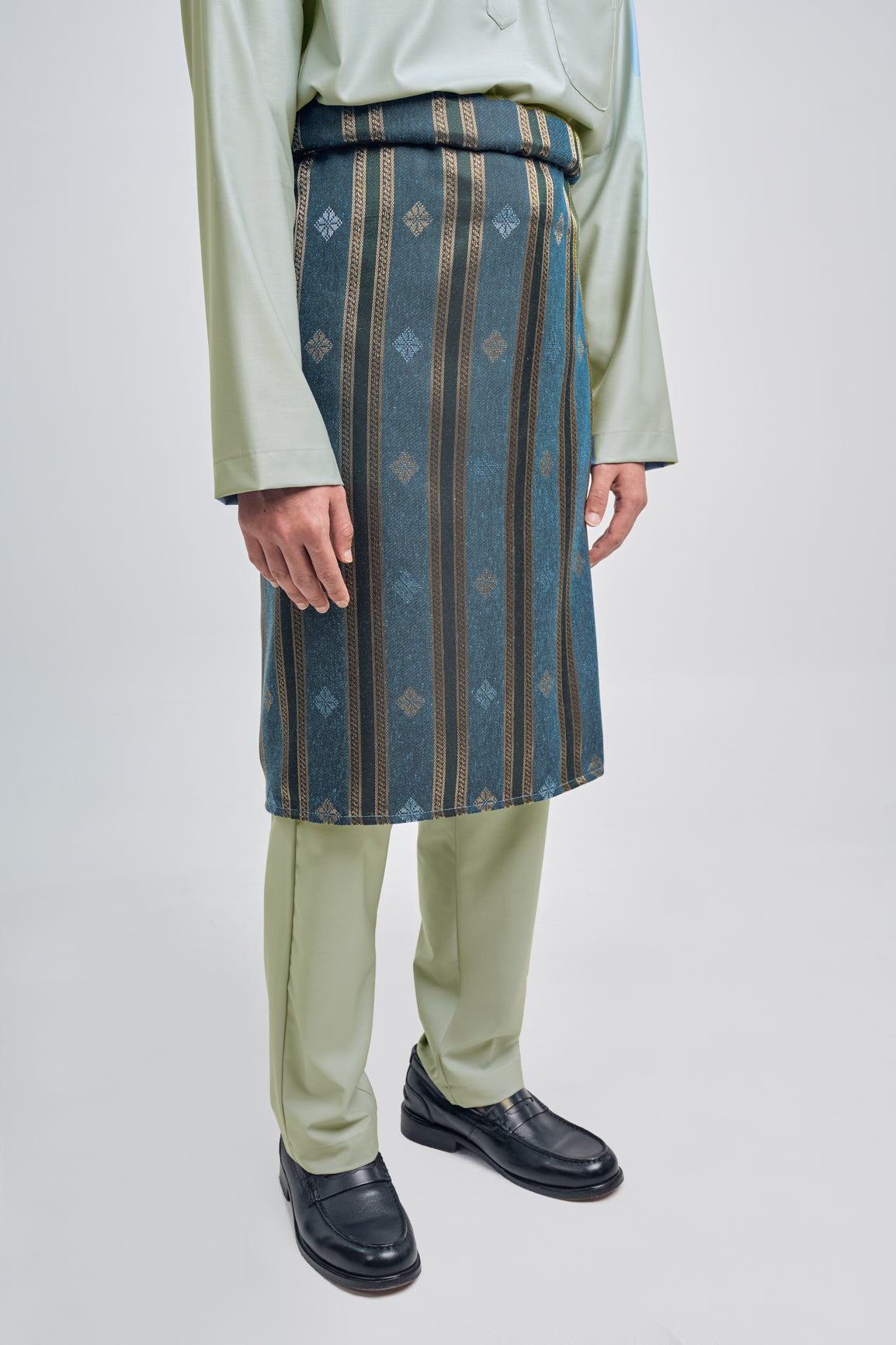 Patawali Classic Fit Baju Melayu Cekak Musang - Mint Green