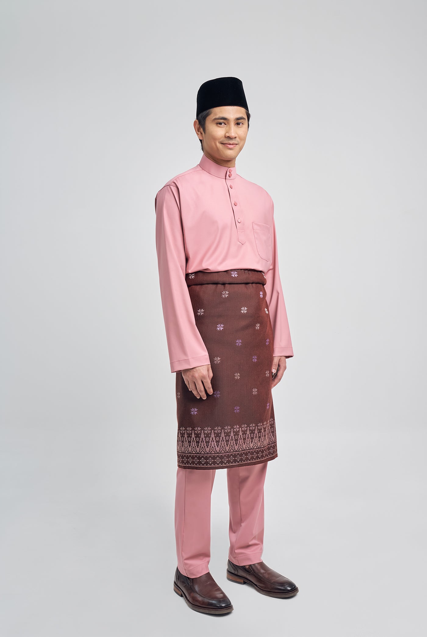 Patawali Classic Fit Baju Melayu Cekak Musang - Dusty Pink