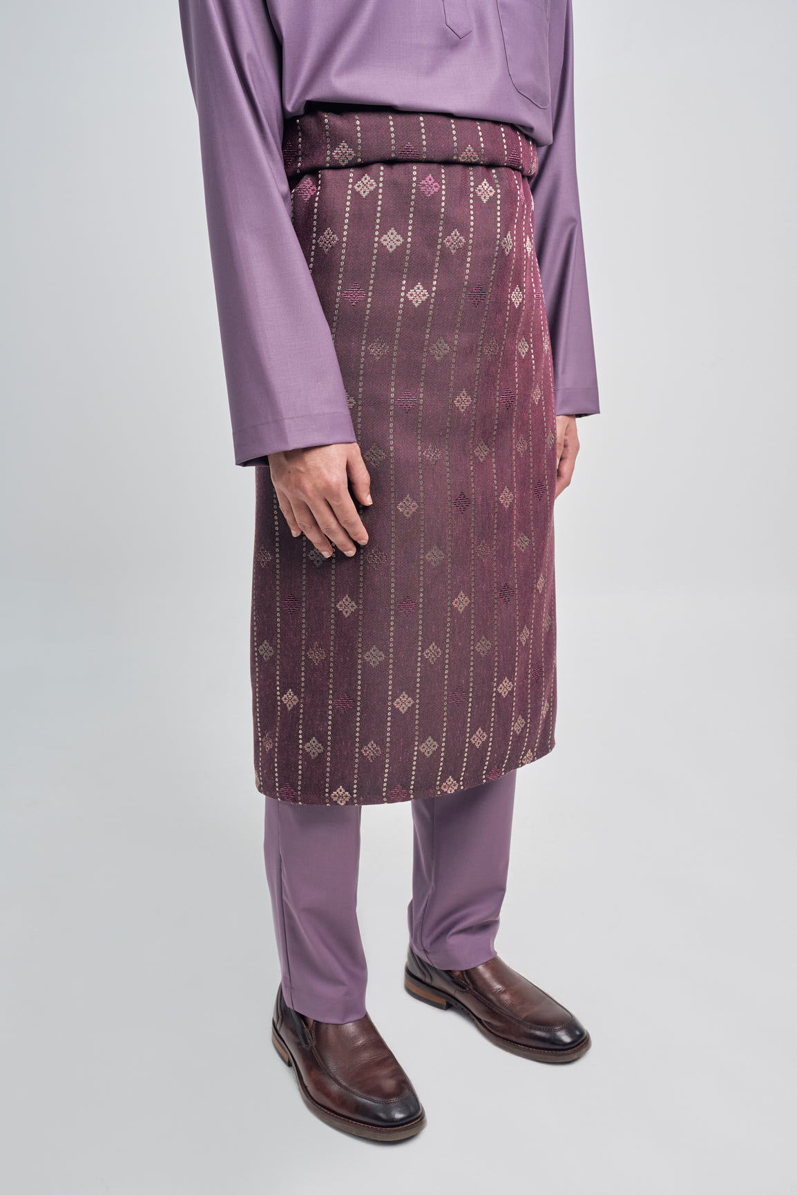 Patawali Classic Fit Baju Melayu Cekak Musang - Dusty Lilac