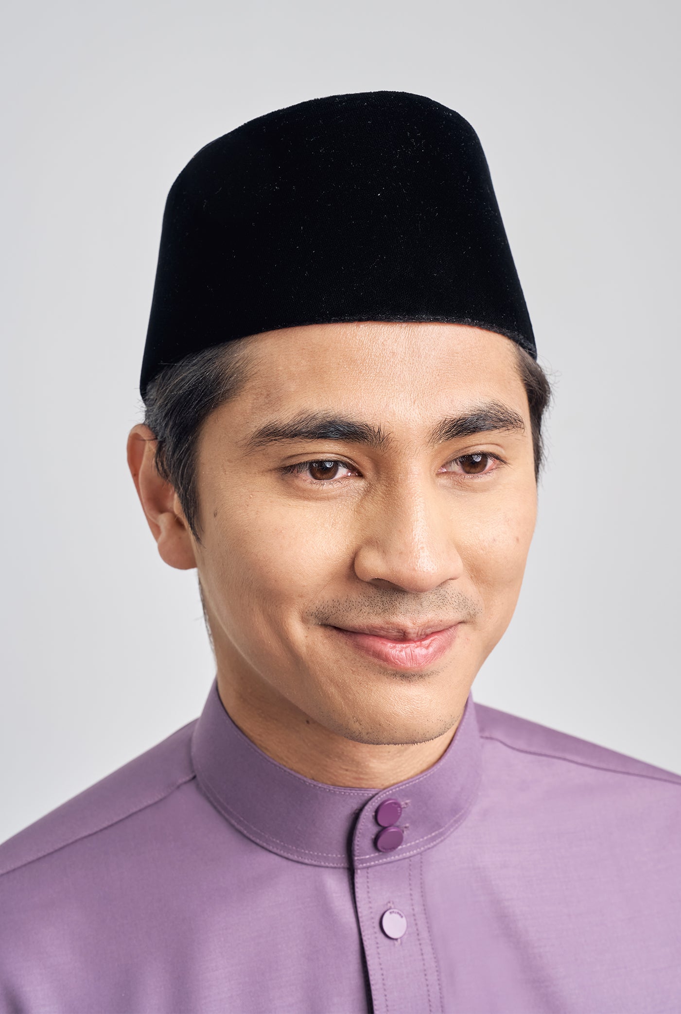 Patawali Classic Fit Baju Melayu Cekak Musang - Dusty Lilac