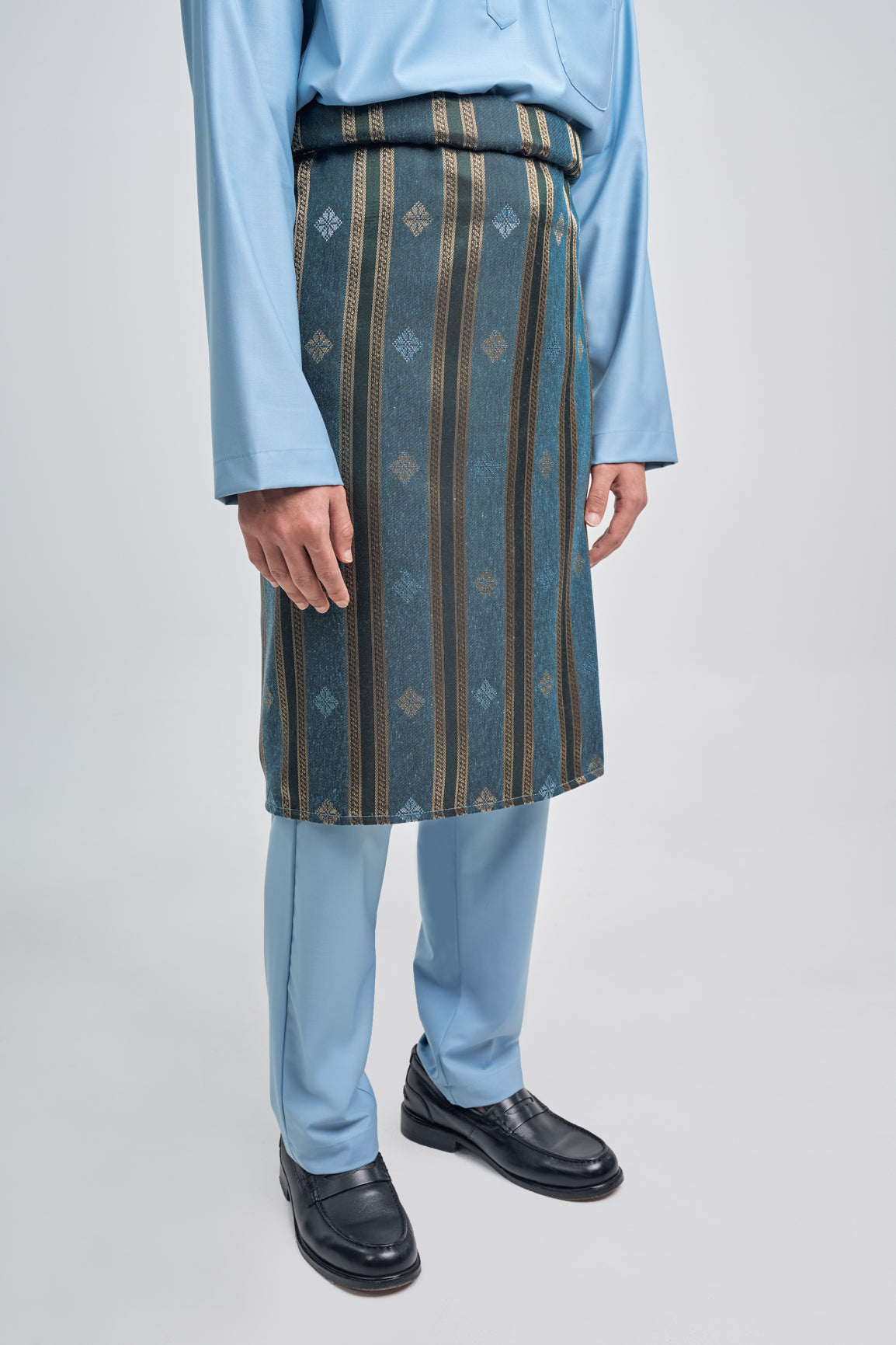 Patawali Classic Fit Baju Melayu Cekak Musang - Light Blue