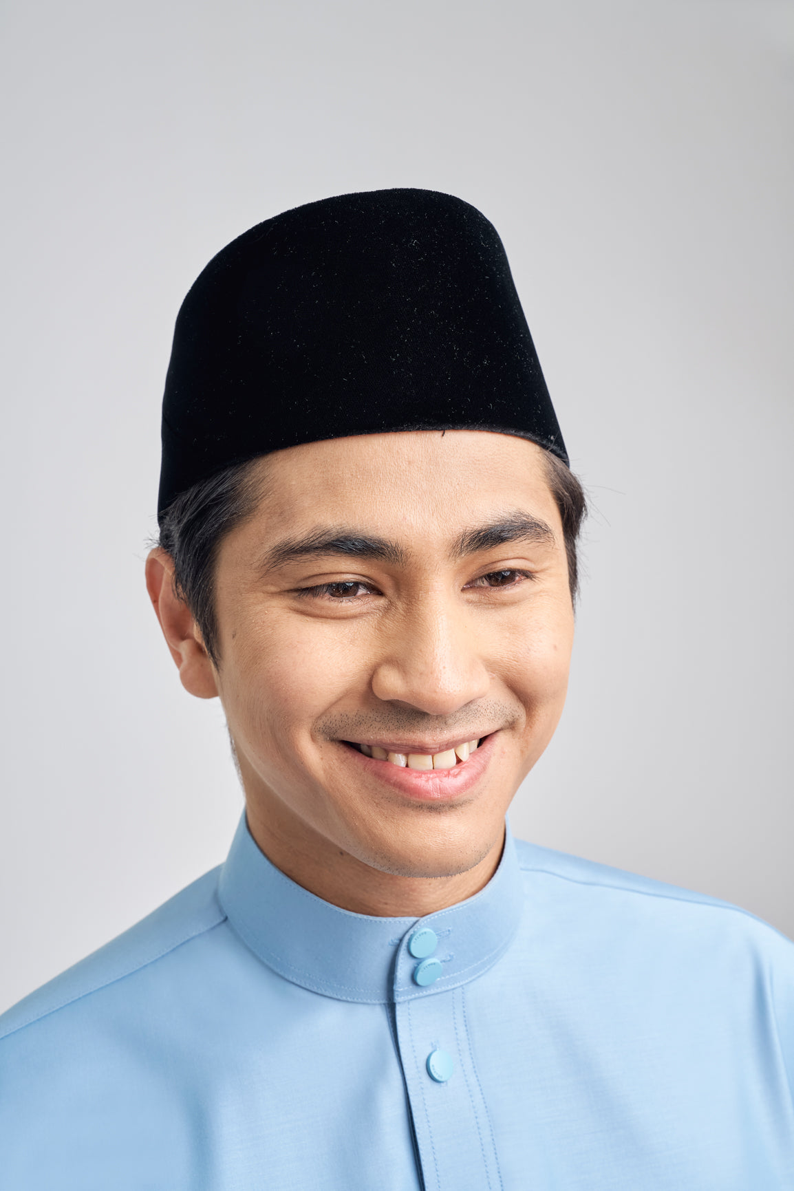 Patawali Classic Fit Baju Melayu Cekak Musang - Light Blue