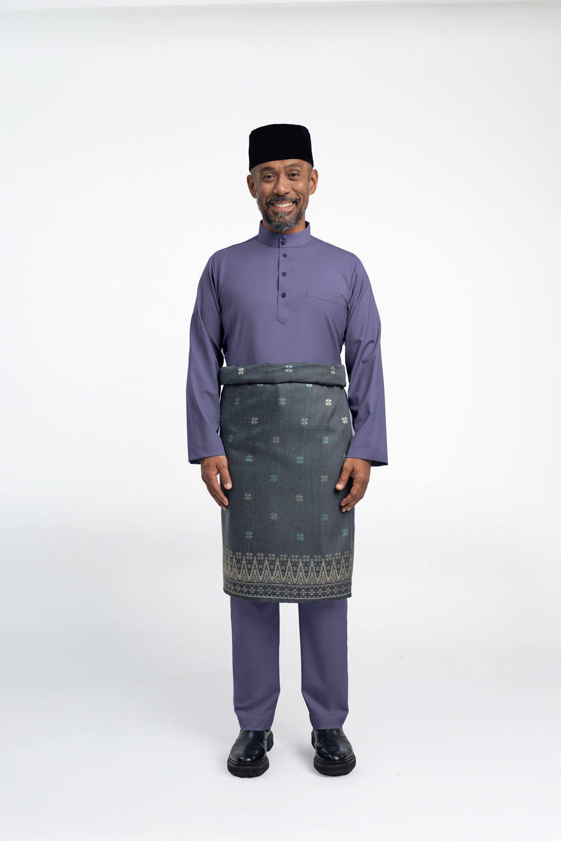 Patawali Modern Fit Baju Melayu Cekak Musang - Purple Yam