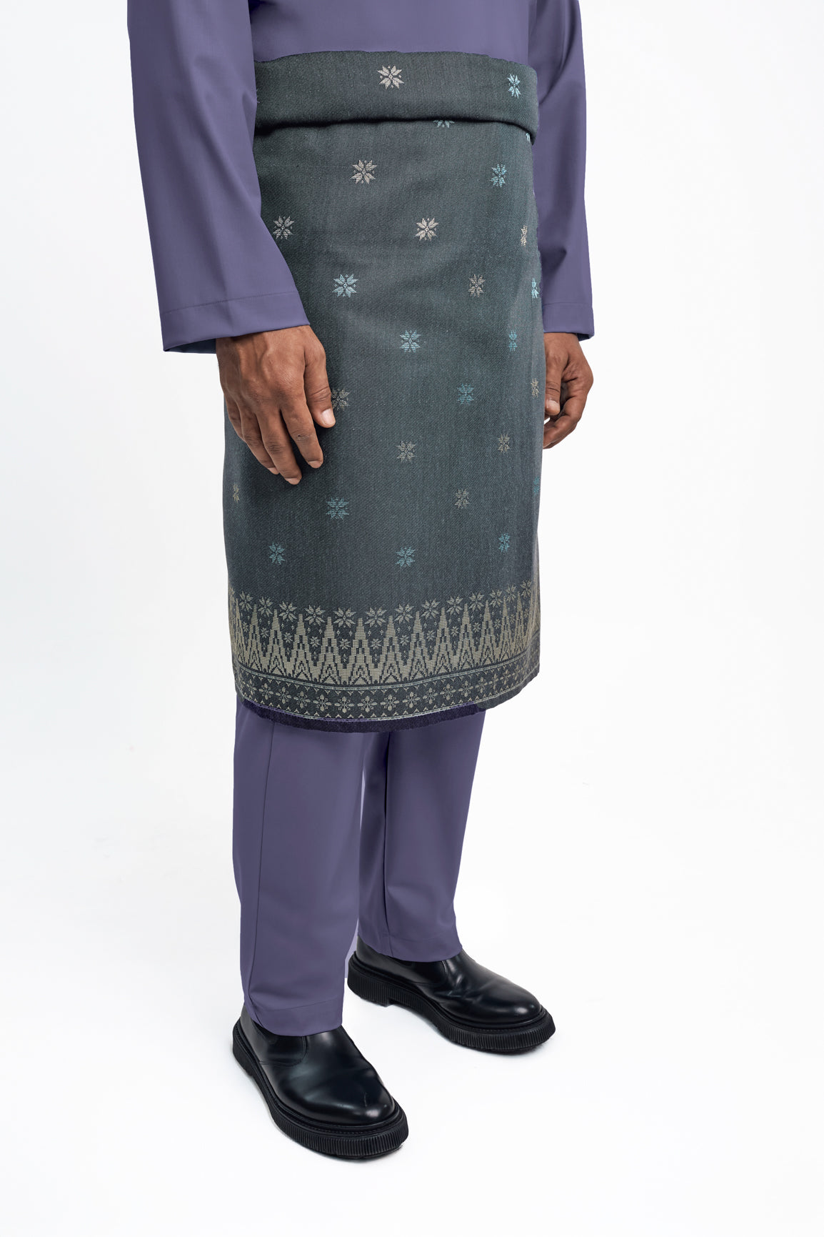 Patawali Modern Fit Baju Melayu Cekak Musang - Purple Yam