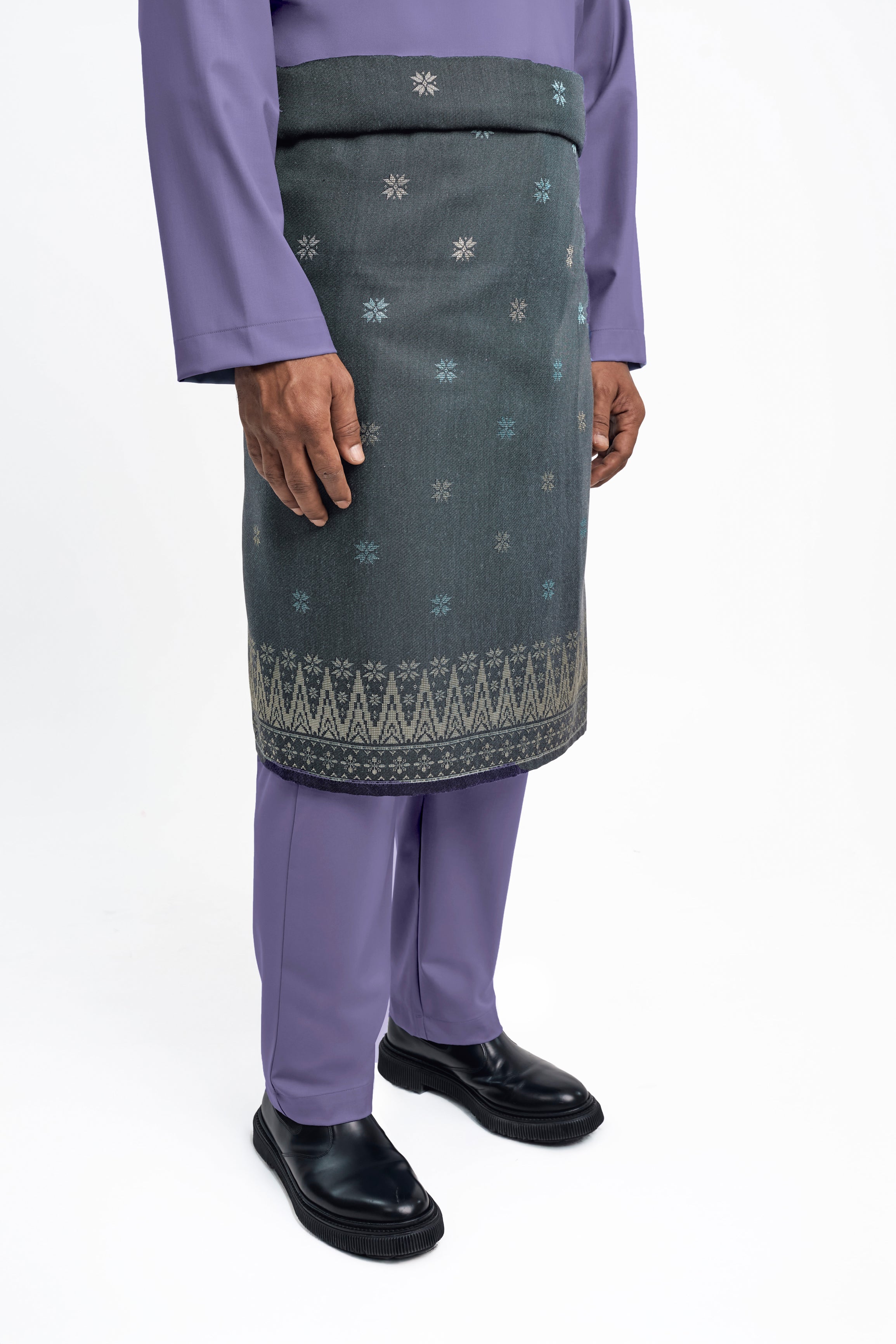 Patawali Modern Fit Baju Melayu Cekak Musang - Purple Yam