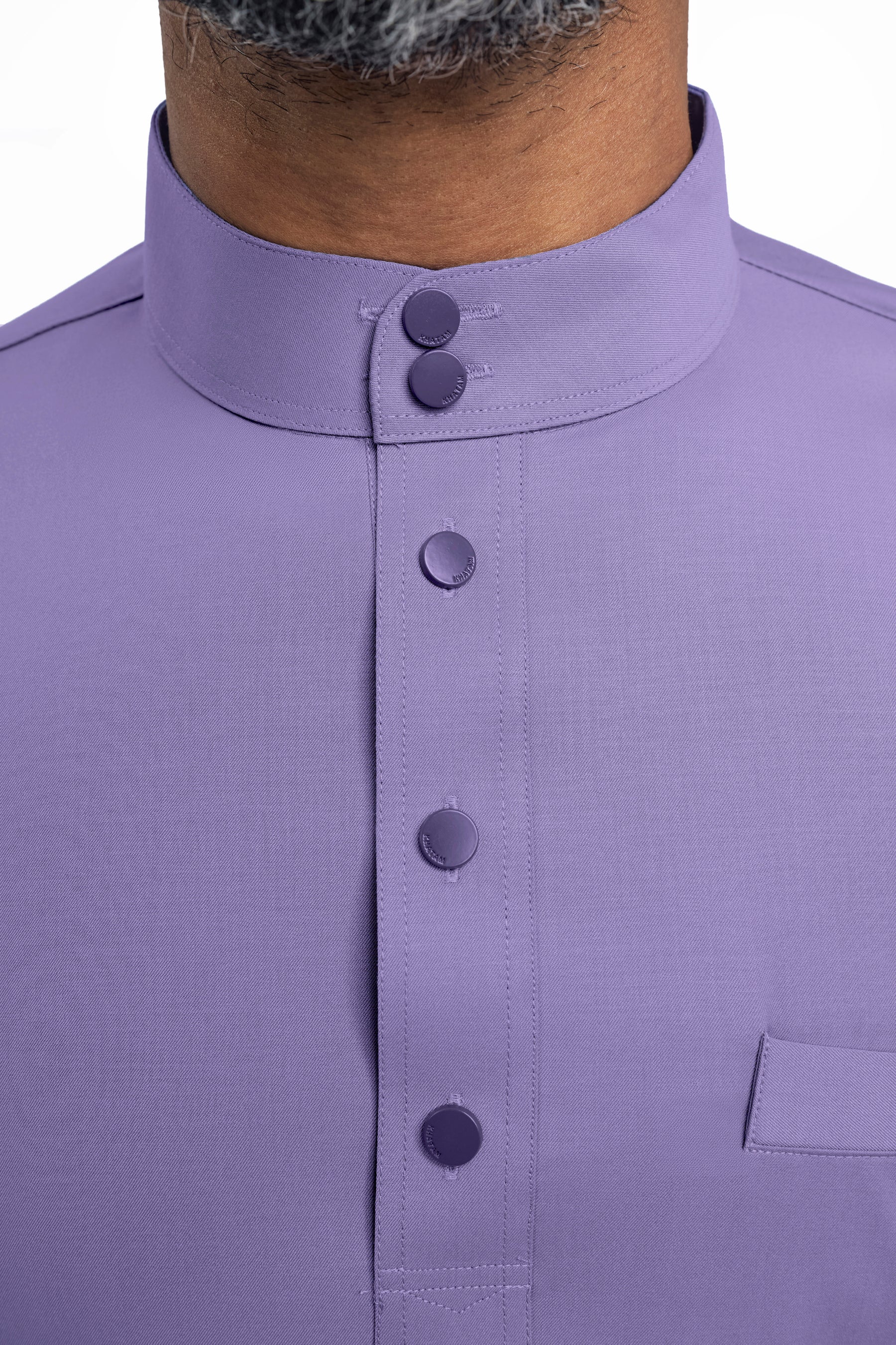 Patawali Modern Fit Baju Melayu Cekak Musang - Purple Yam
