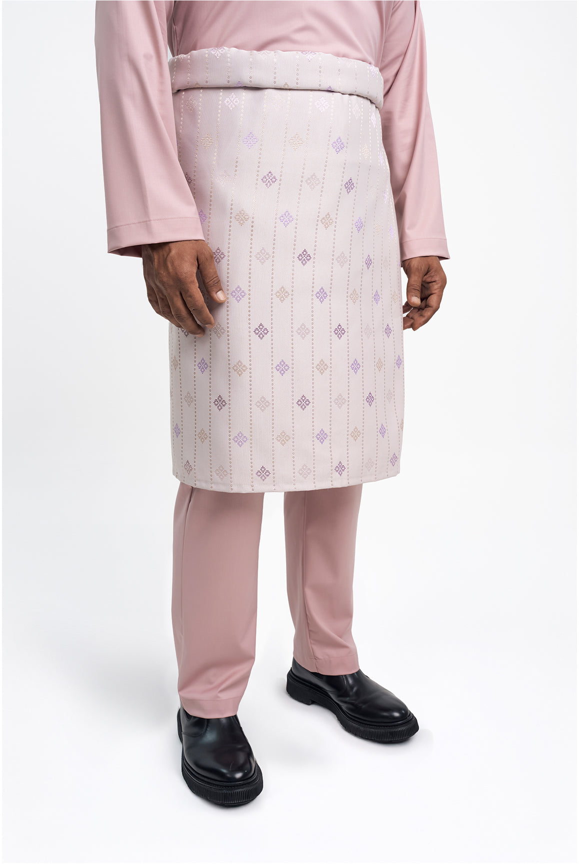 Patawali Modern Fit Baju Melayu Cekak Musang - Soft Pink