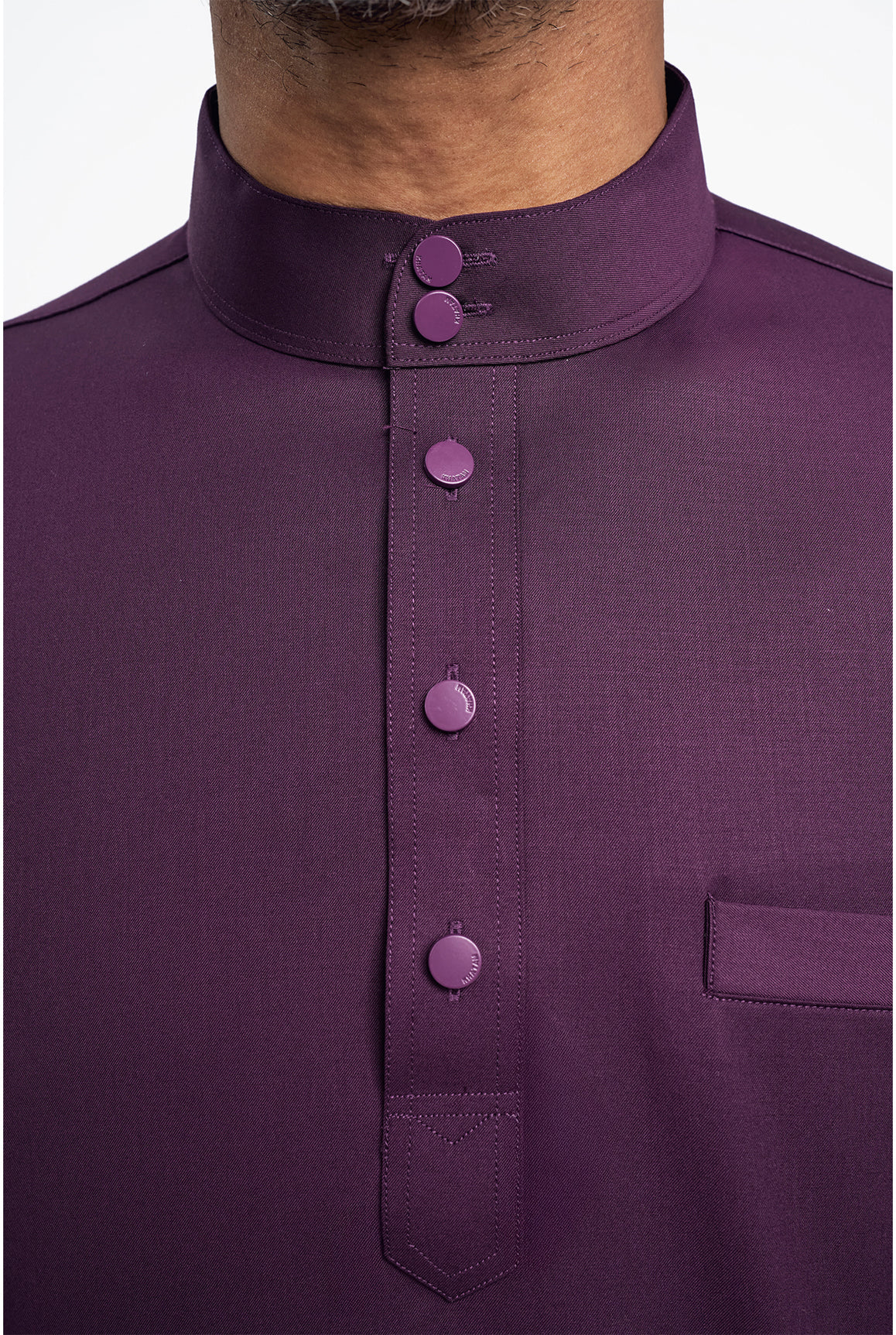 Patawali Modern Fit Baju Melayu Cekak Musang - Dark Purple