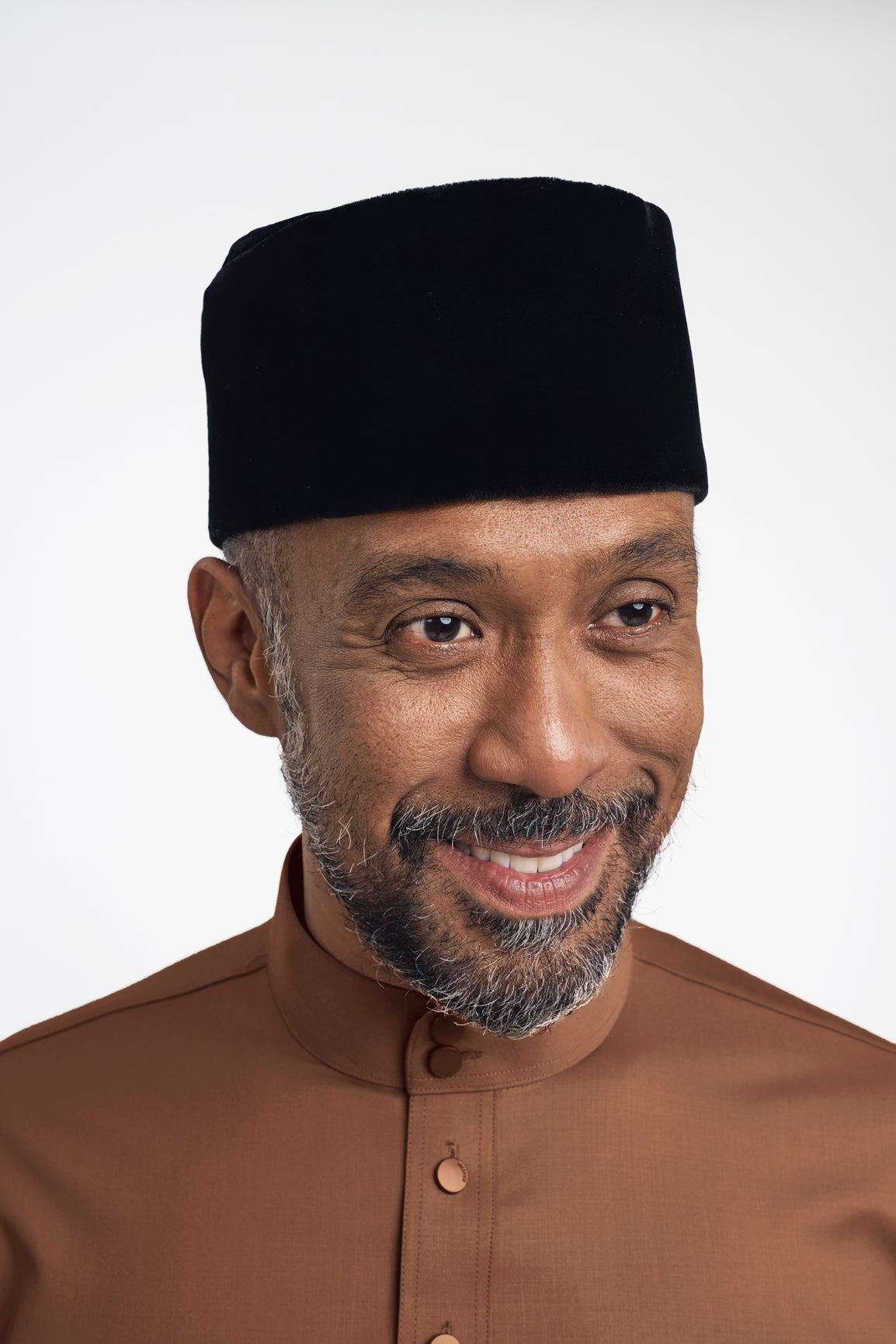 Patawali Modern Fit Baju Melayu Cekak Musang - Coffee Brown