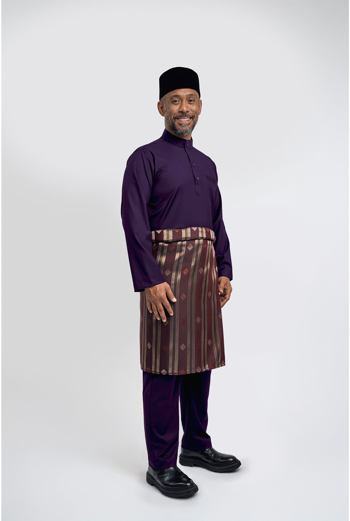 Patawali Modern Fit Baju Melayu Cekak Musang - Dark Indigo