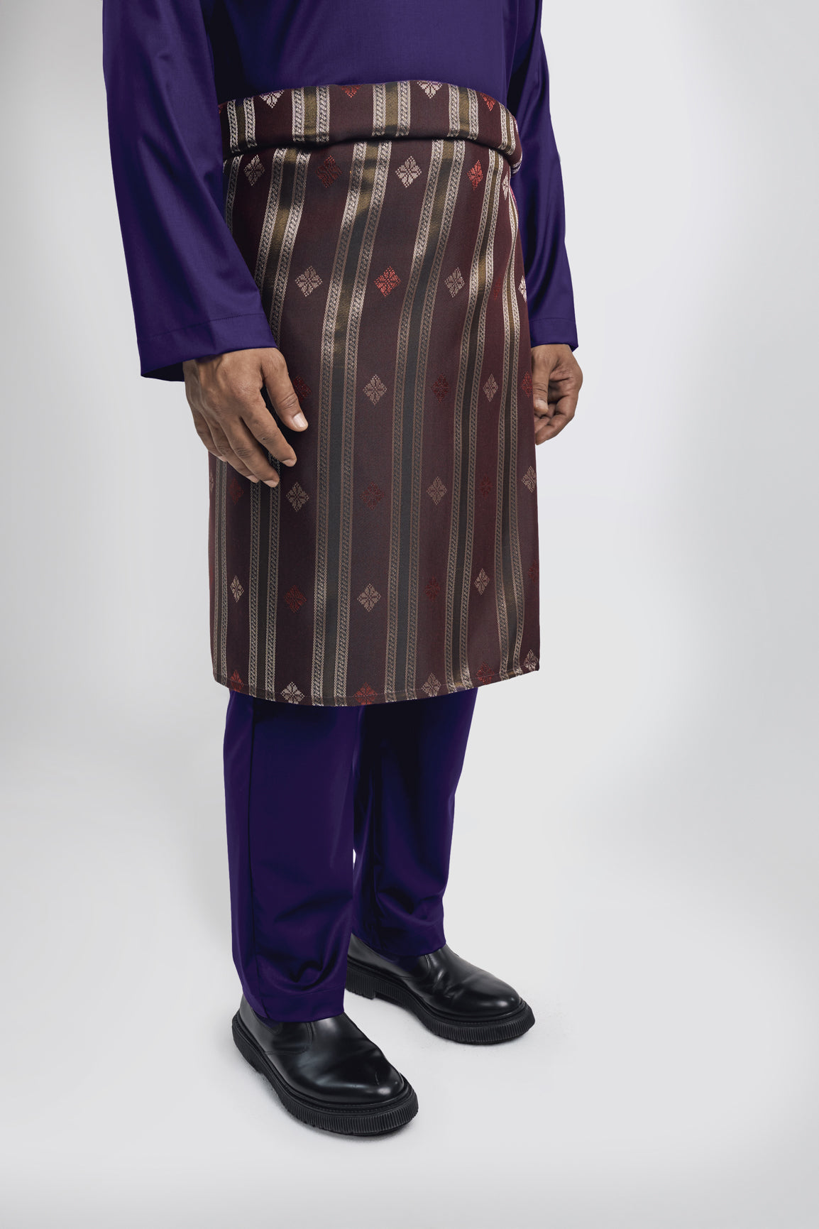 Patawali Modern Fit Baju Melayu Cekak Musang - Dark Indigo