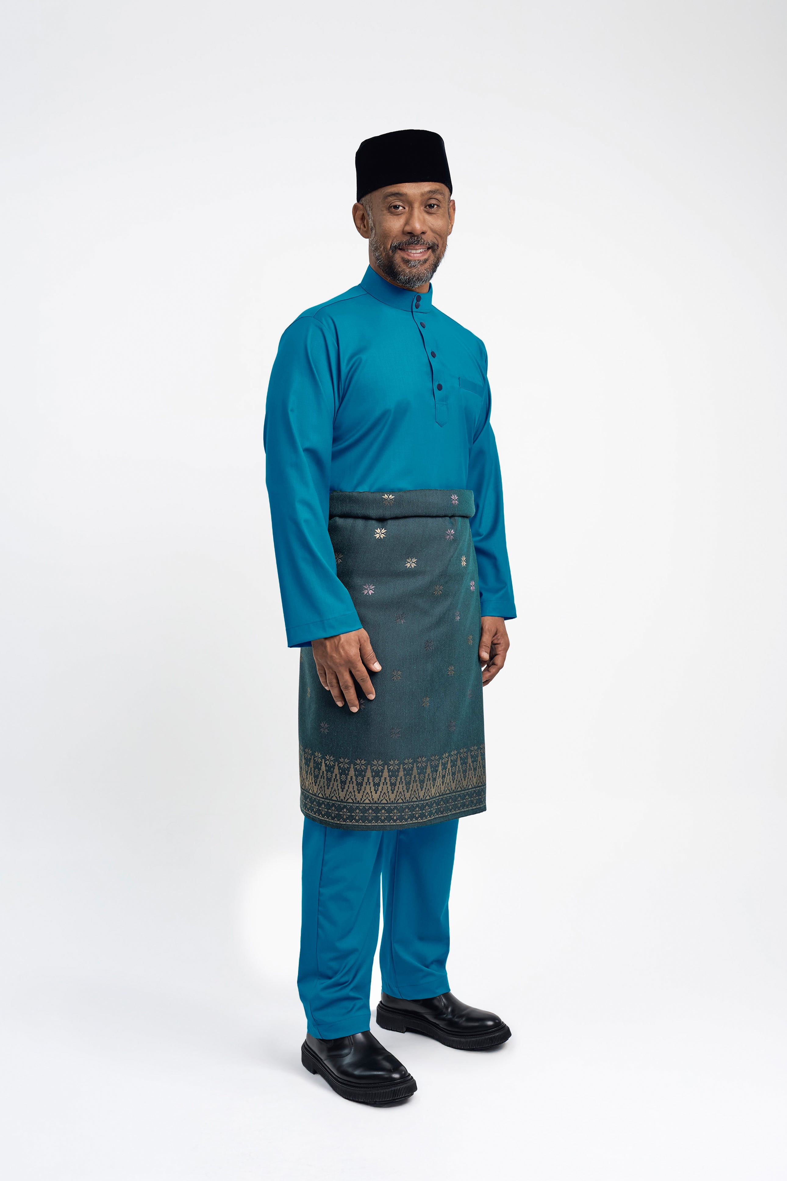 Patawali Modern Fit Baju Melayu Cekak Musang - Turquoise