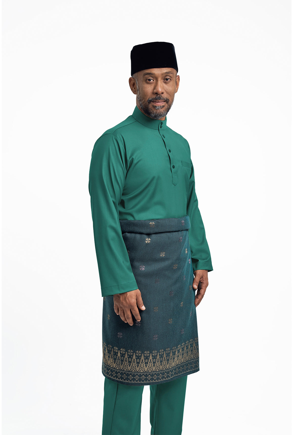 Patawali Modern Fit Baju Melayu Cekak Musang - Turquoise