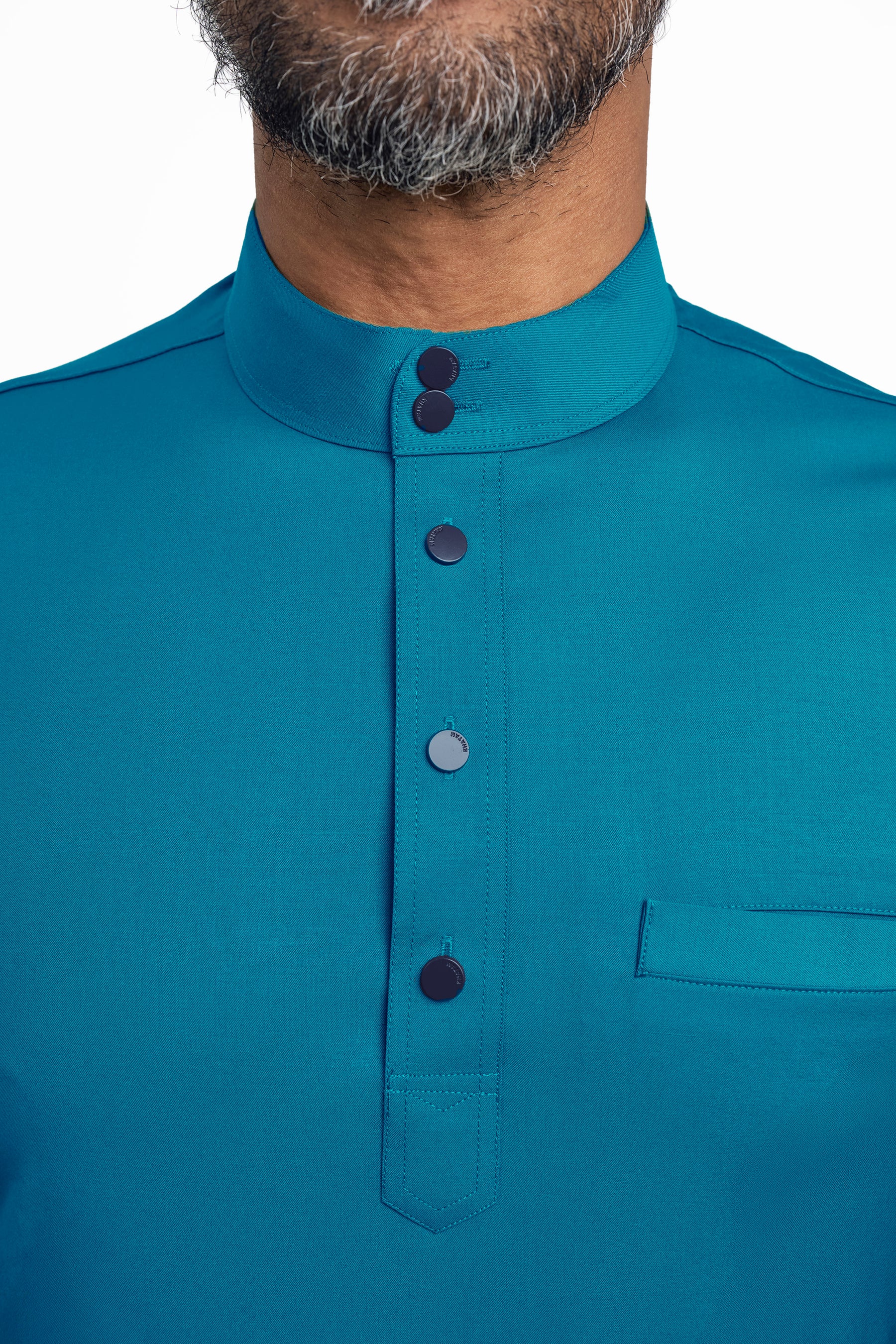 Patawali Modern Fit Baju Melayu Cekak Musang - Turquoise