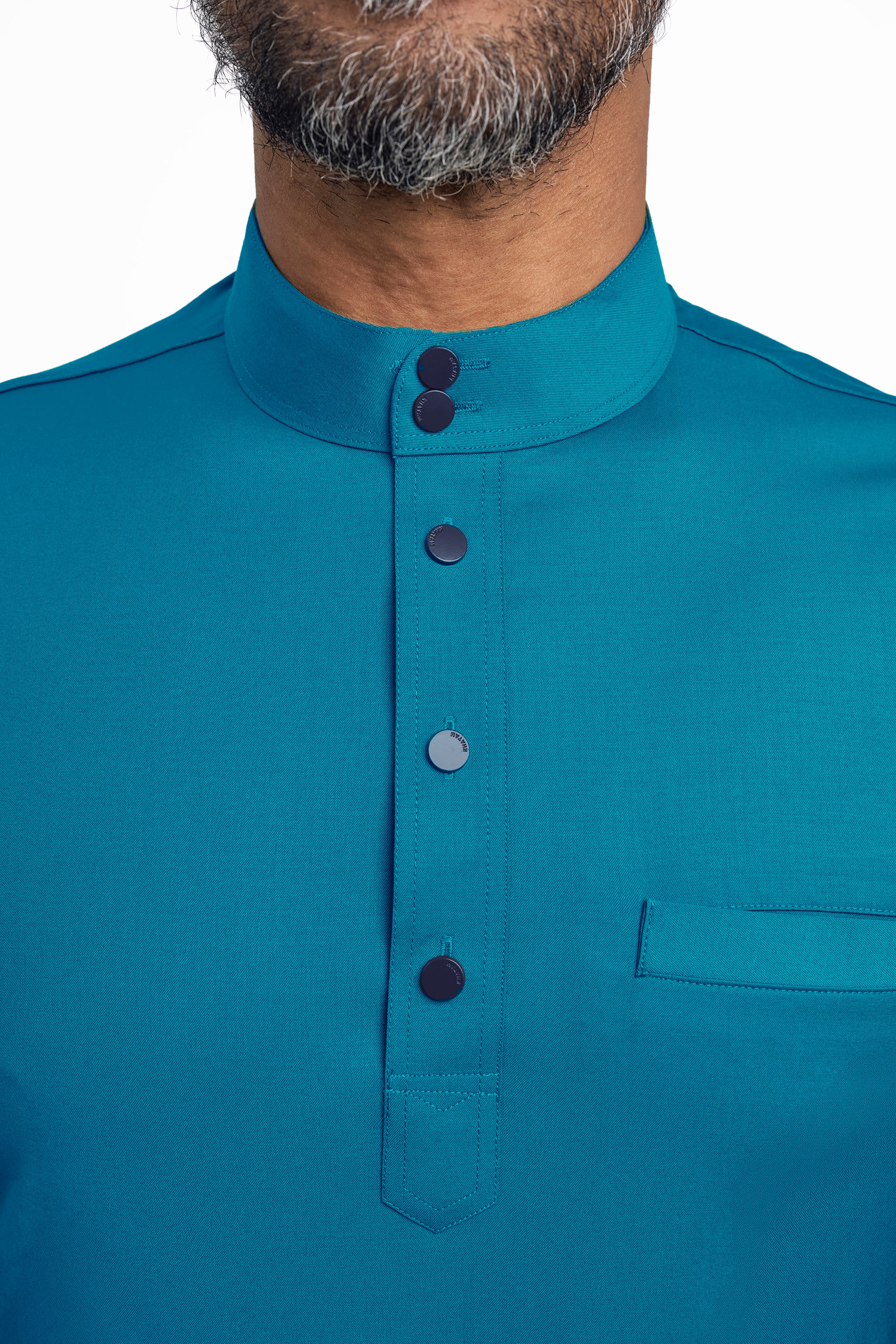 Patawali Modern Fit Baju Melayu Cekak Musang - Turquoise