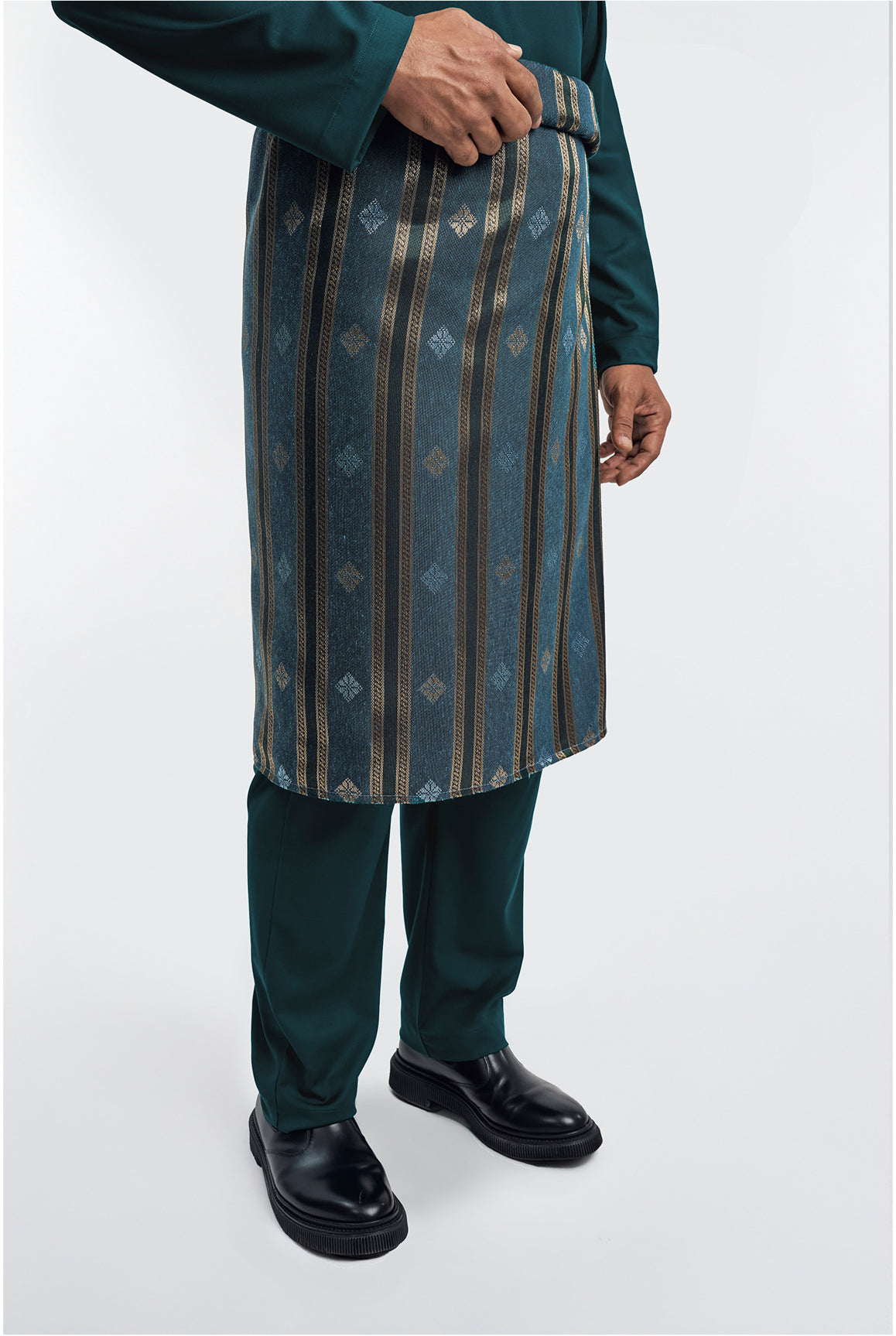 Patawali Modern Fit Baju Melayu Cekak Musang - Deep Teal