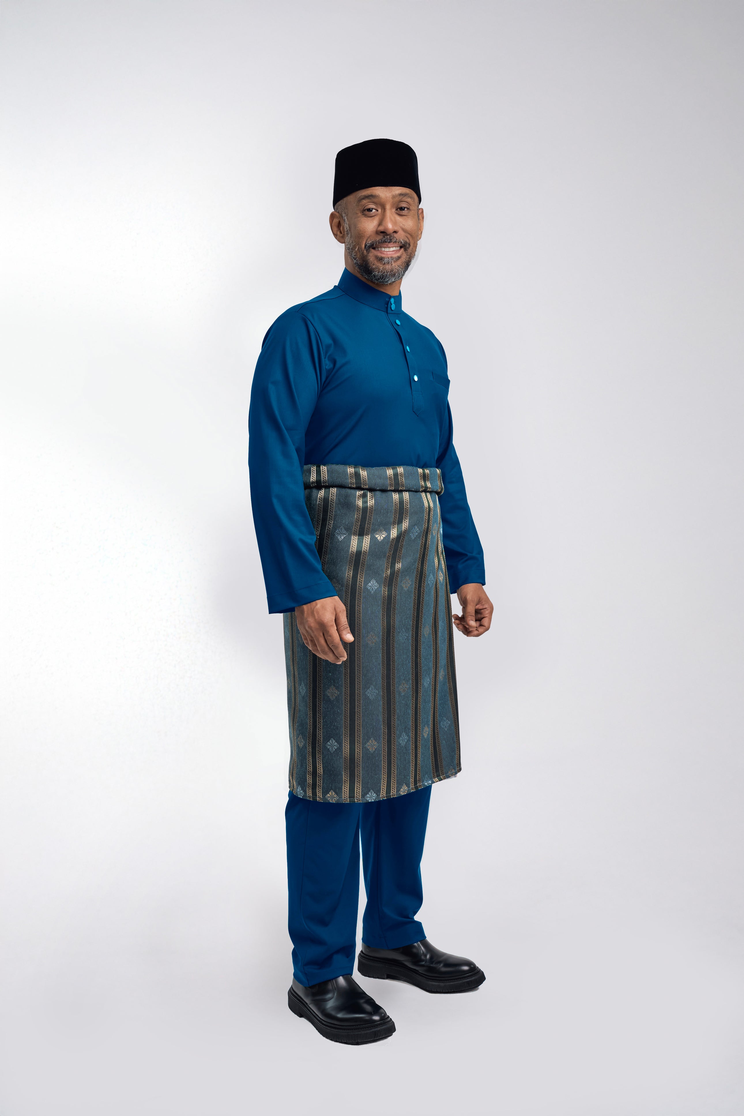 Patawali Modern Fit Baju Melayu Cekak Musang - Deep Teal