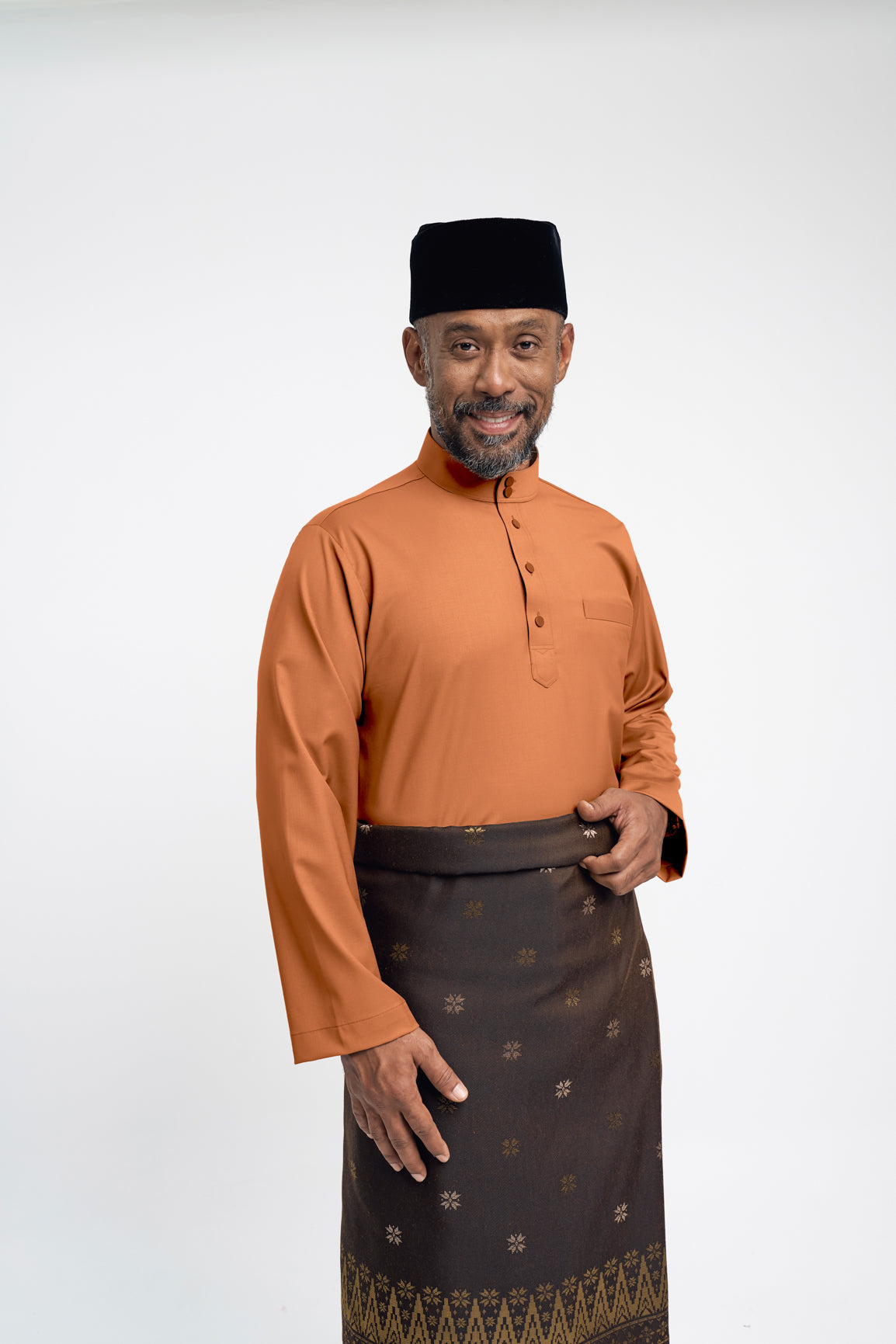 Patawali Modern Fit Baju Melayu Cekak Musang - Apricot