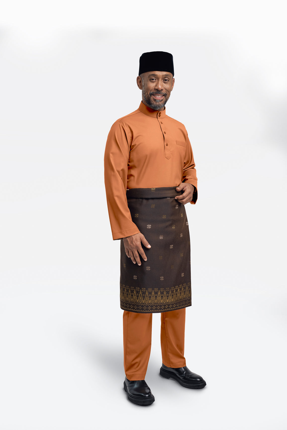 Patawali Modern Fit Baju Melayu Cekak Musang - Apricot
