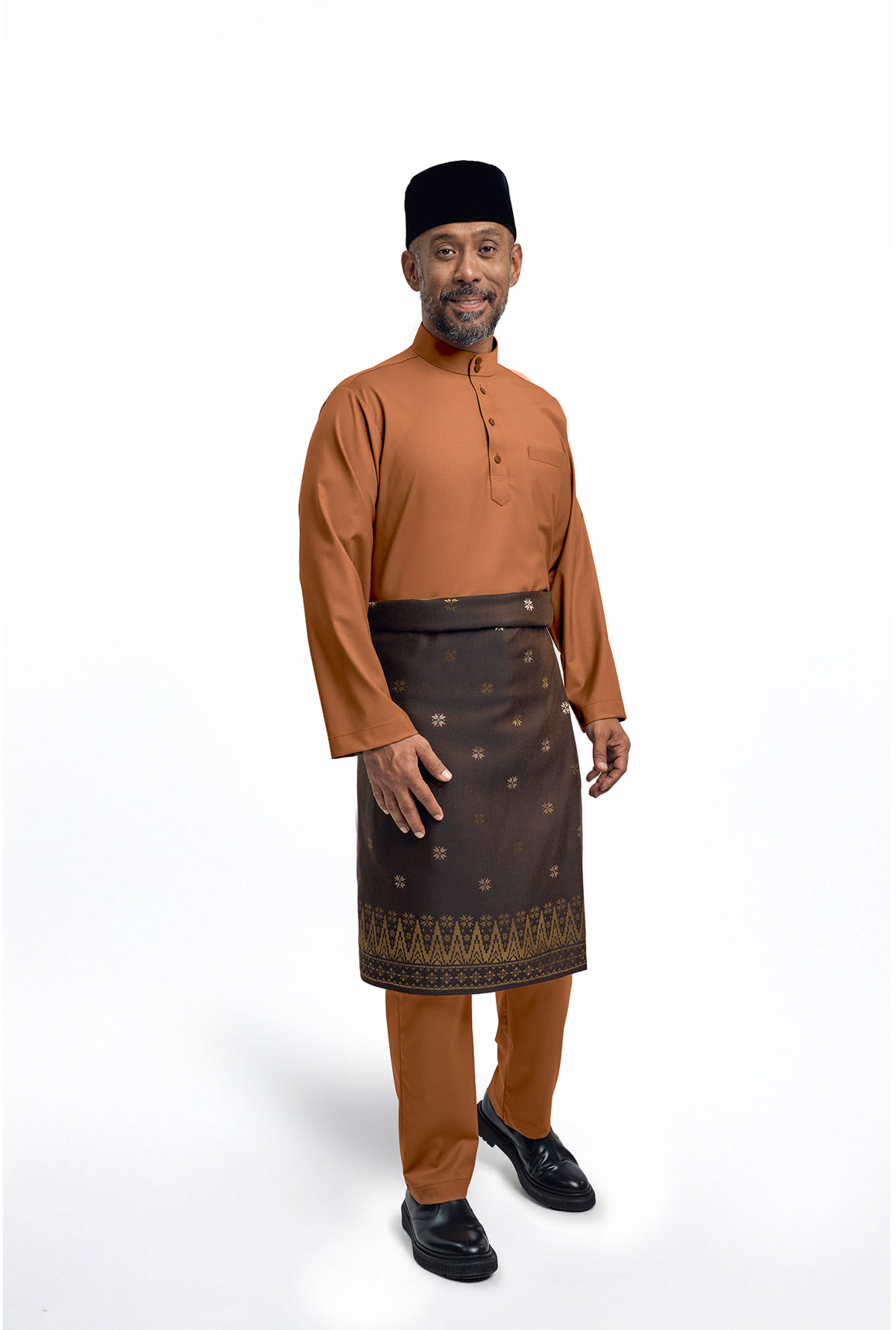 Patawali Modern Fit Baju Melayu Cekak Musang - Apricot