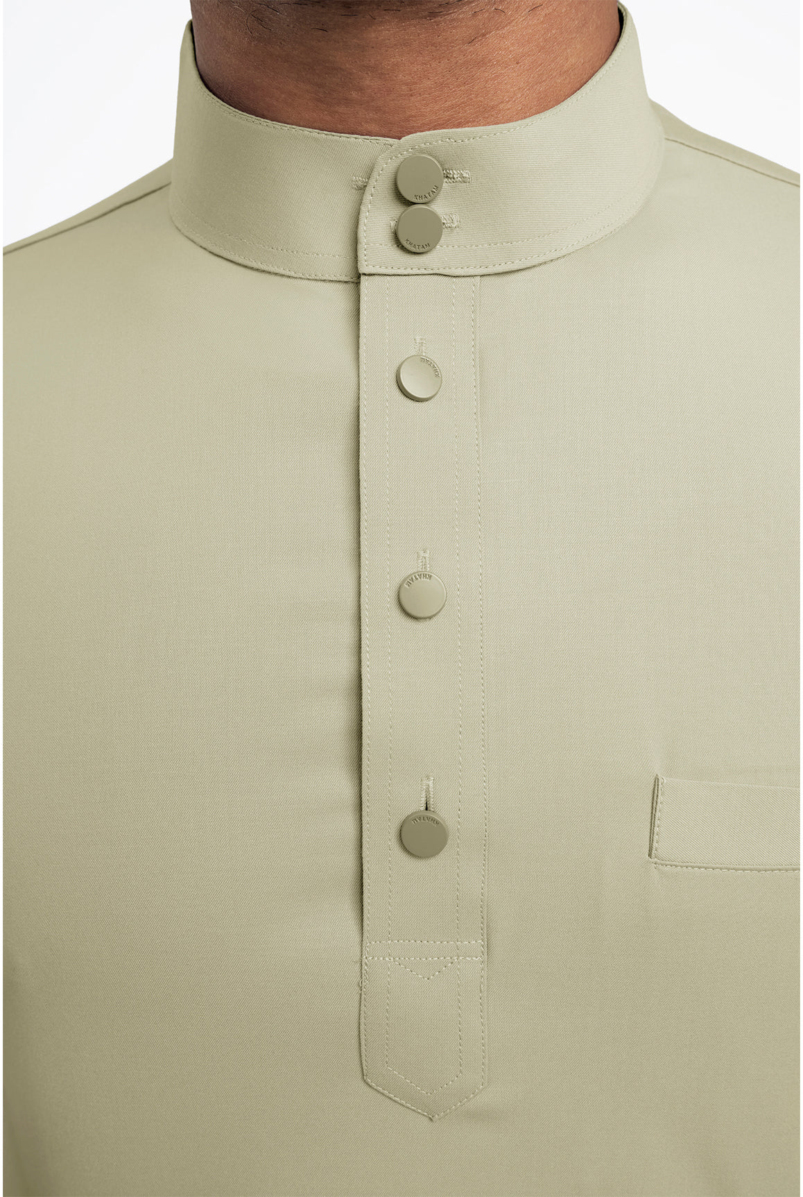 Patawali Modern Fit Baju Melayu Cekak Musang - Light Khaki