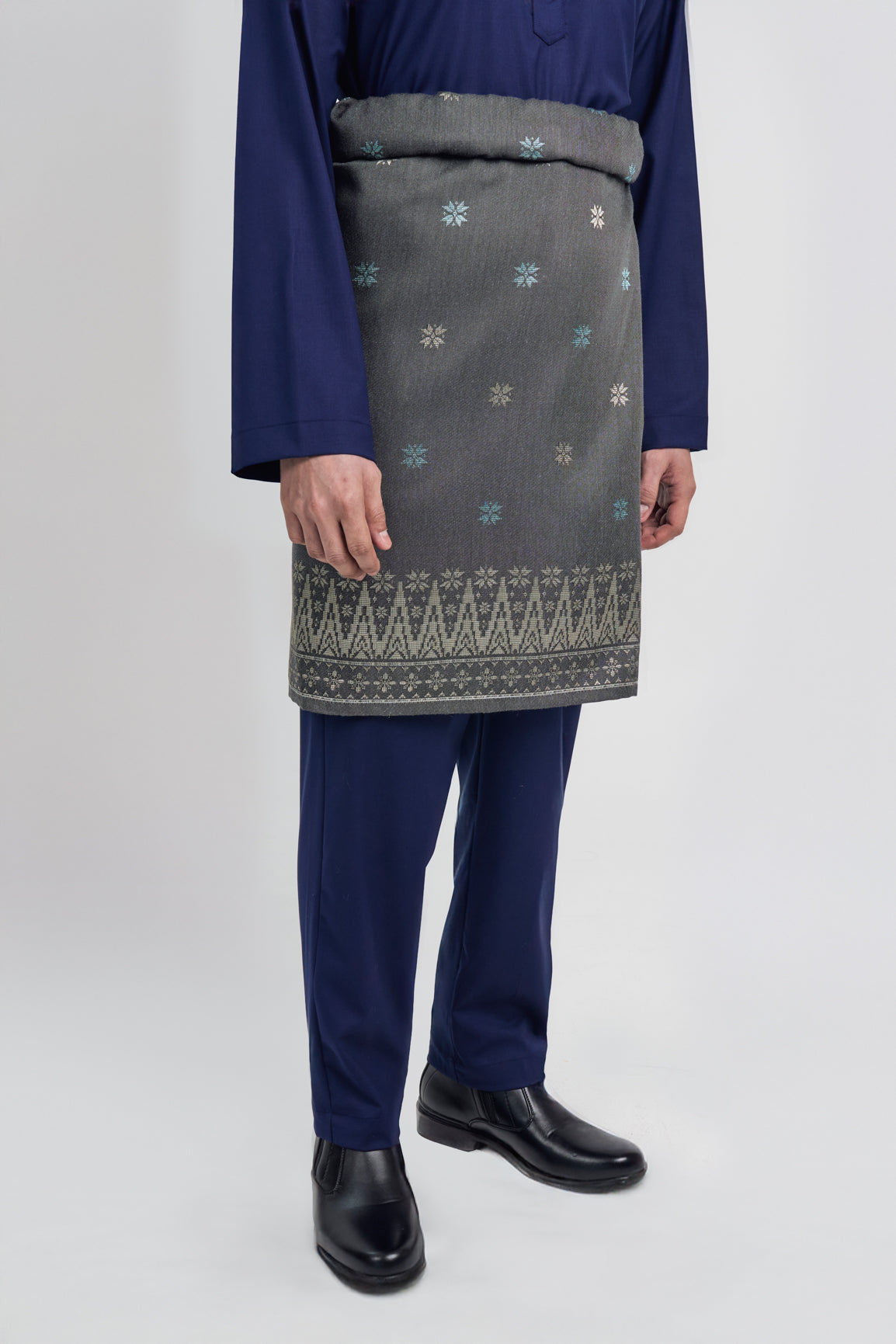 Patawali Modern Fit Baju Melayu Cekak Musang - Dark Navy