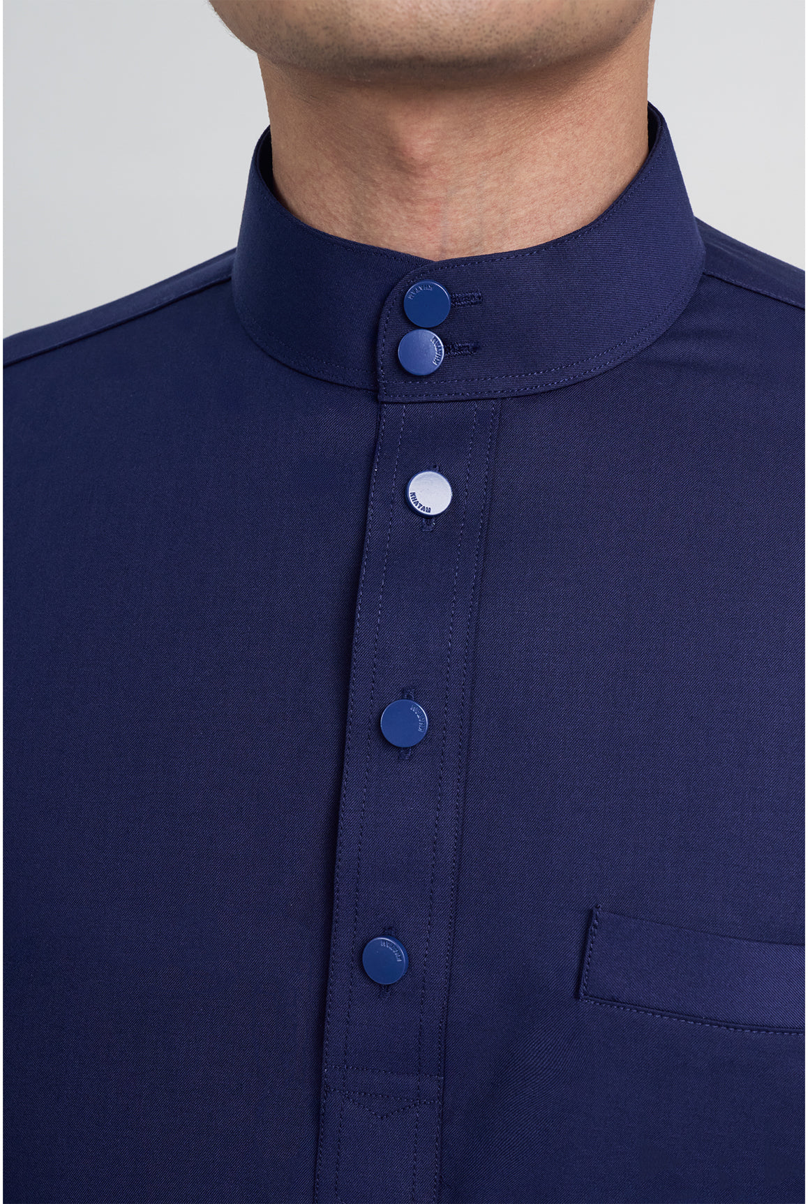 Patawali Modern Fit Baju Melayu Cekak Musang - Dark Navy
