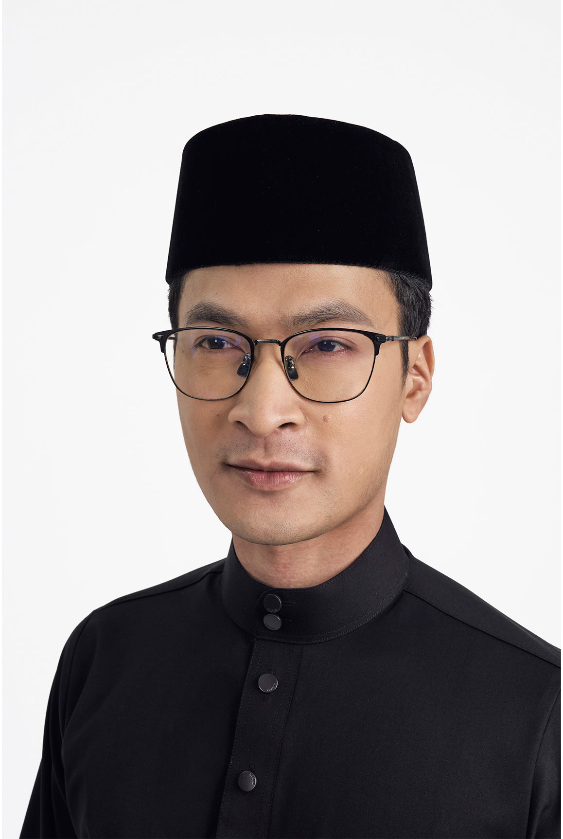 Patawali Modern Fit Baju Melayu Cekak Musang - Opal Black
