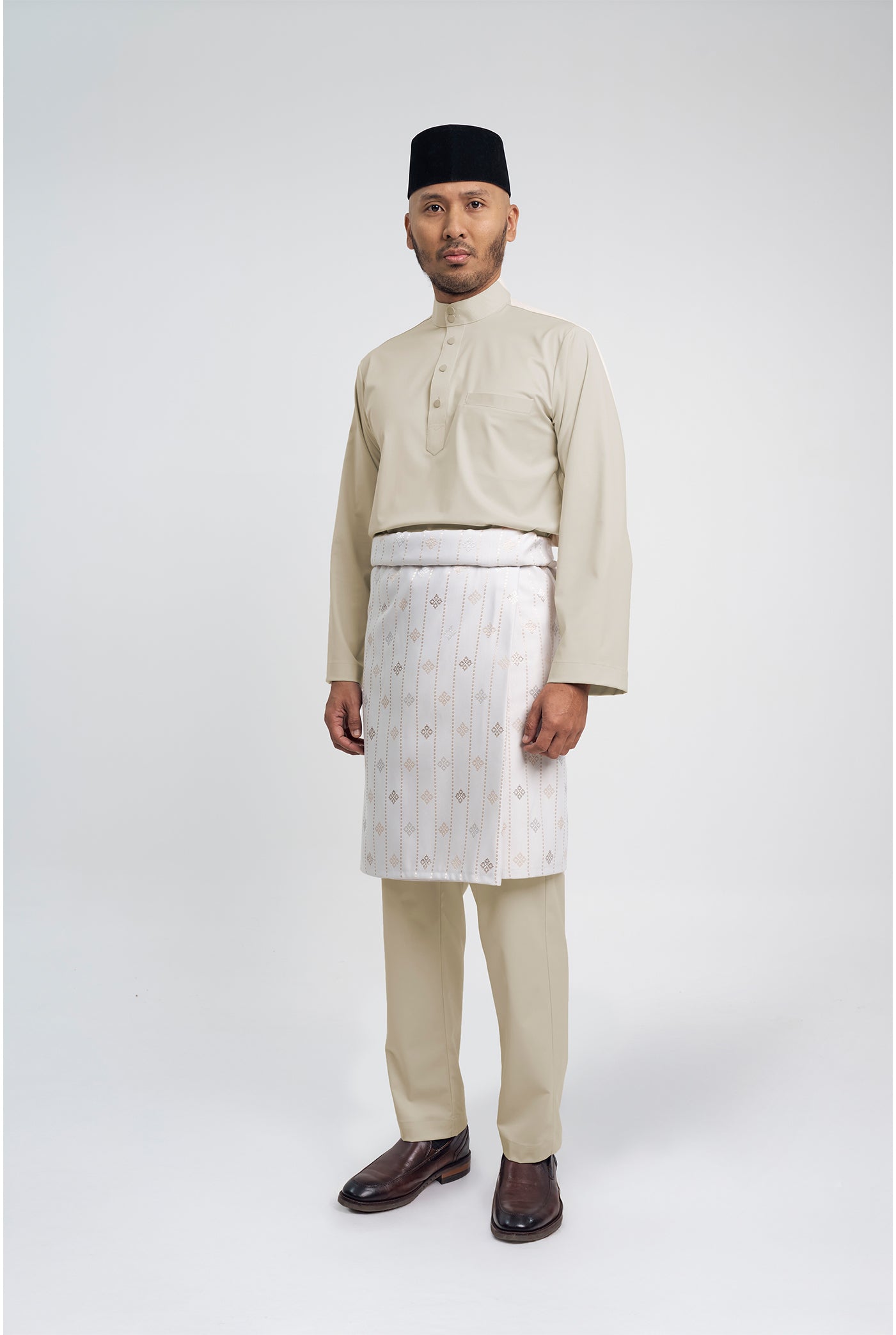 Patawali Modern Fit Baju Melayu Cekak Musang - Beige