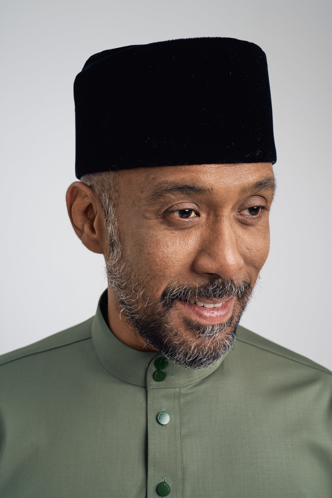 Patawali Modern Fit Baju Melayu Cekak Musang - Pickle Green