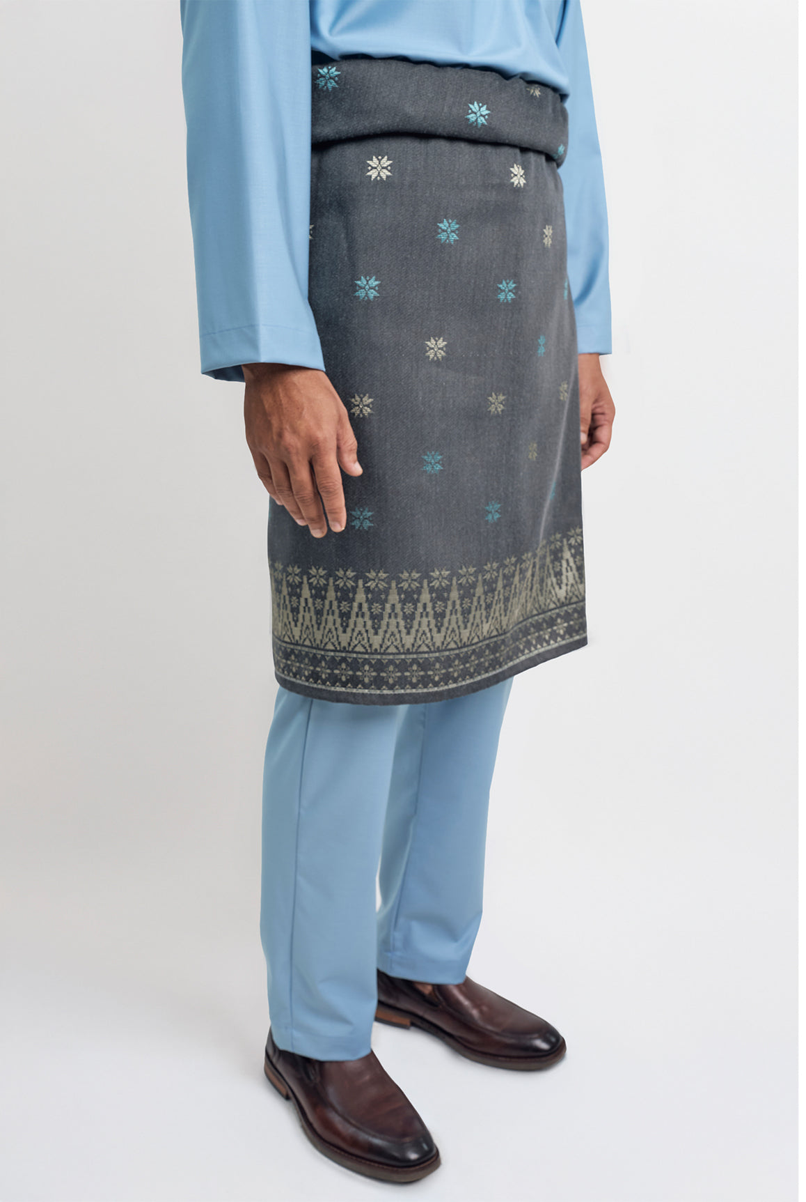 Patawali Modern Fit Baju Melayu Cekak Musang - Light Blue