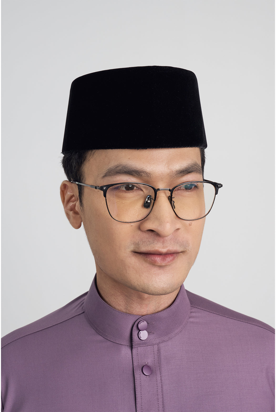 Patawali Modern Fit Baju Melayu Cekak Musang - Dusty Lilac