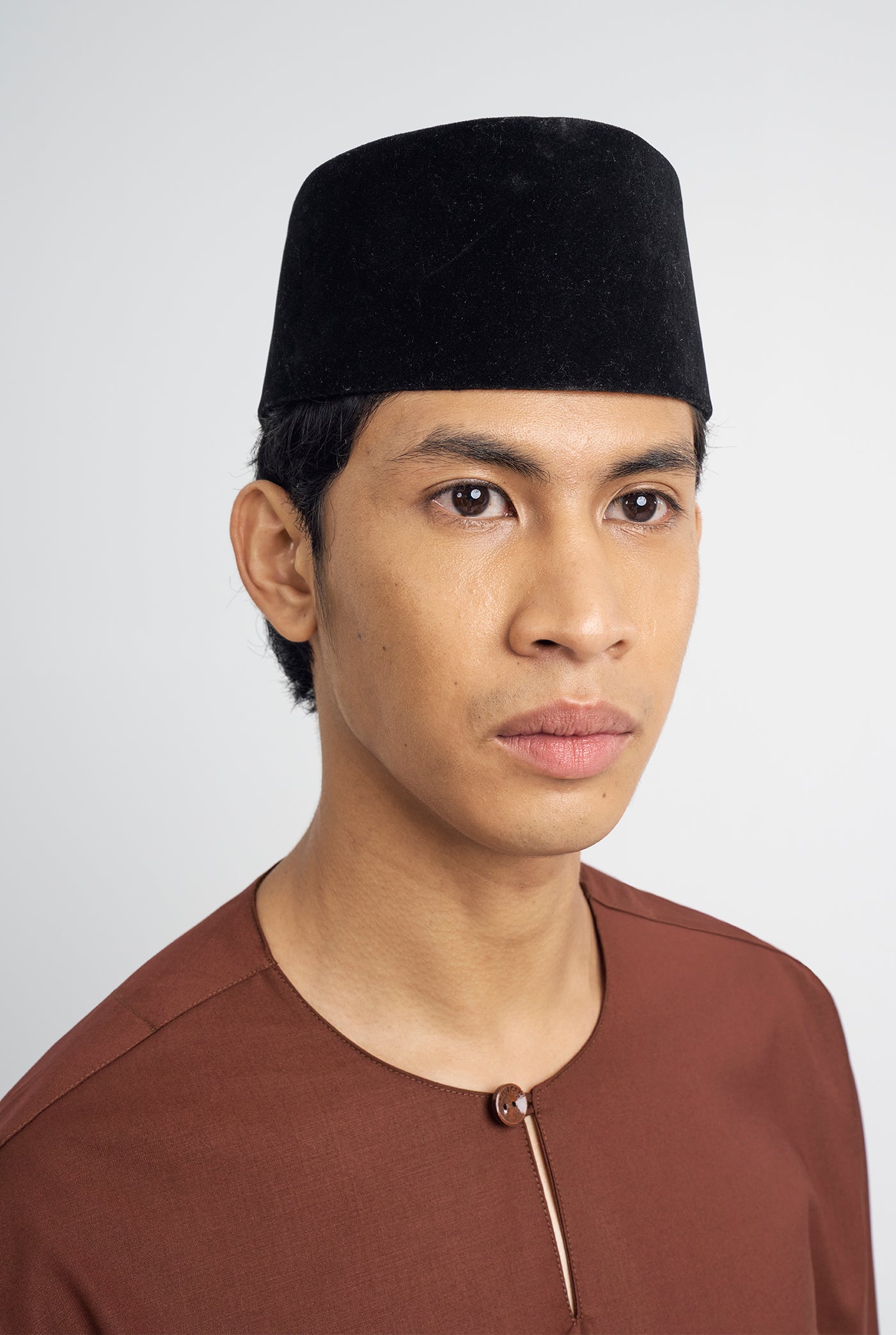 Patawali Classic Fit Baju Melayu Teluk Belanga - Bean Brown