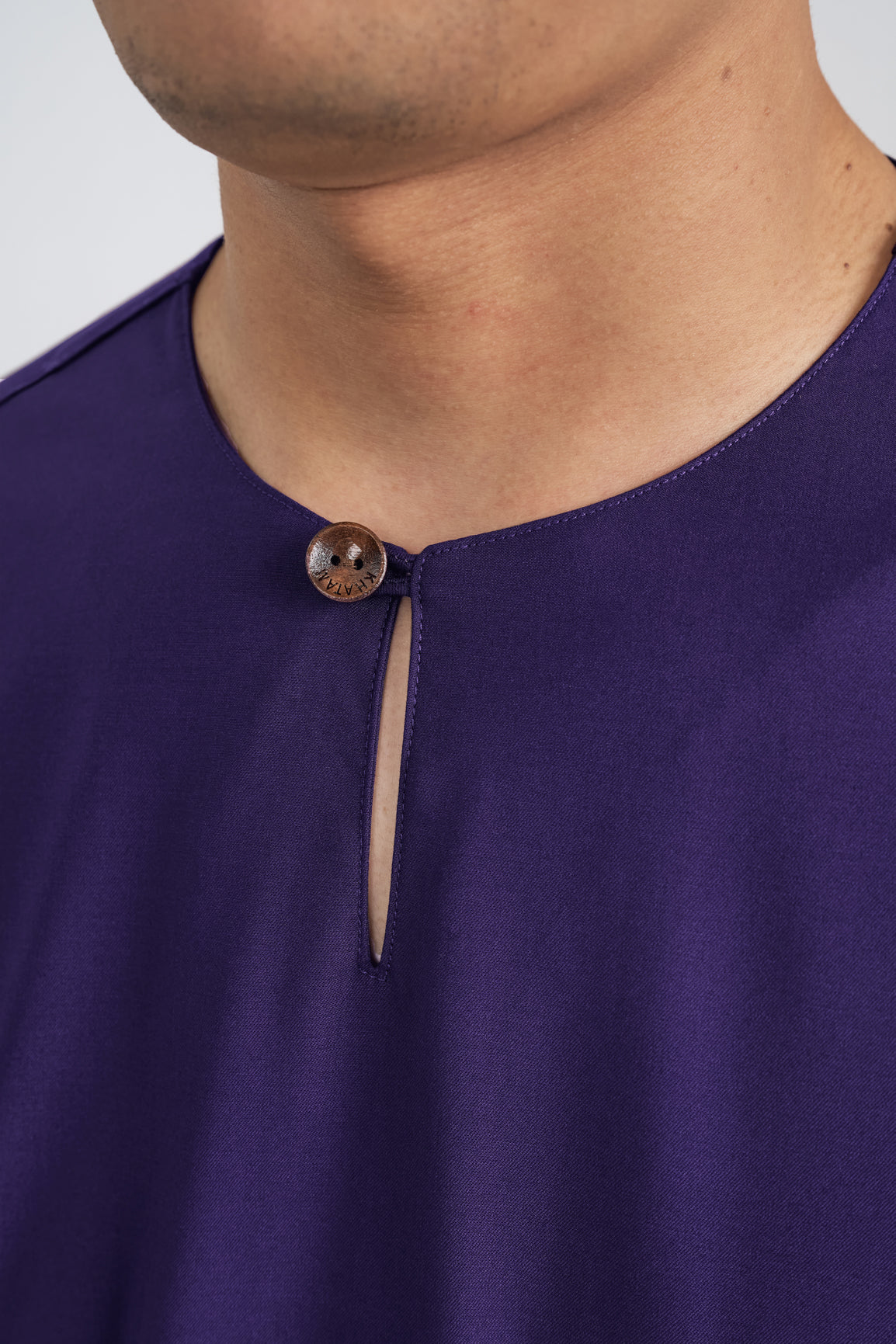 Patawali Classic Fit Baju Melayu Teluk Belanga - Dark Indigo