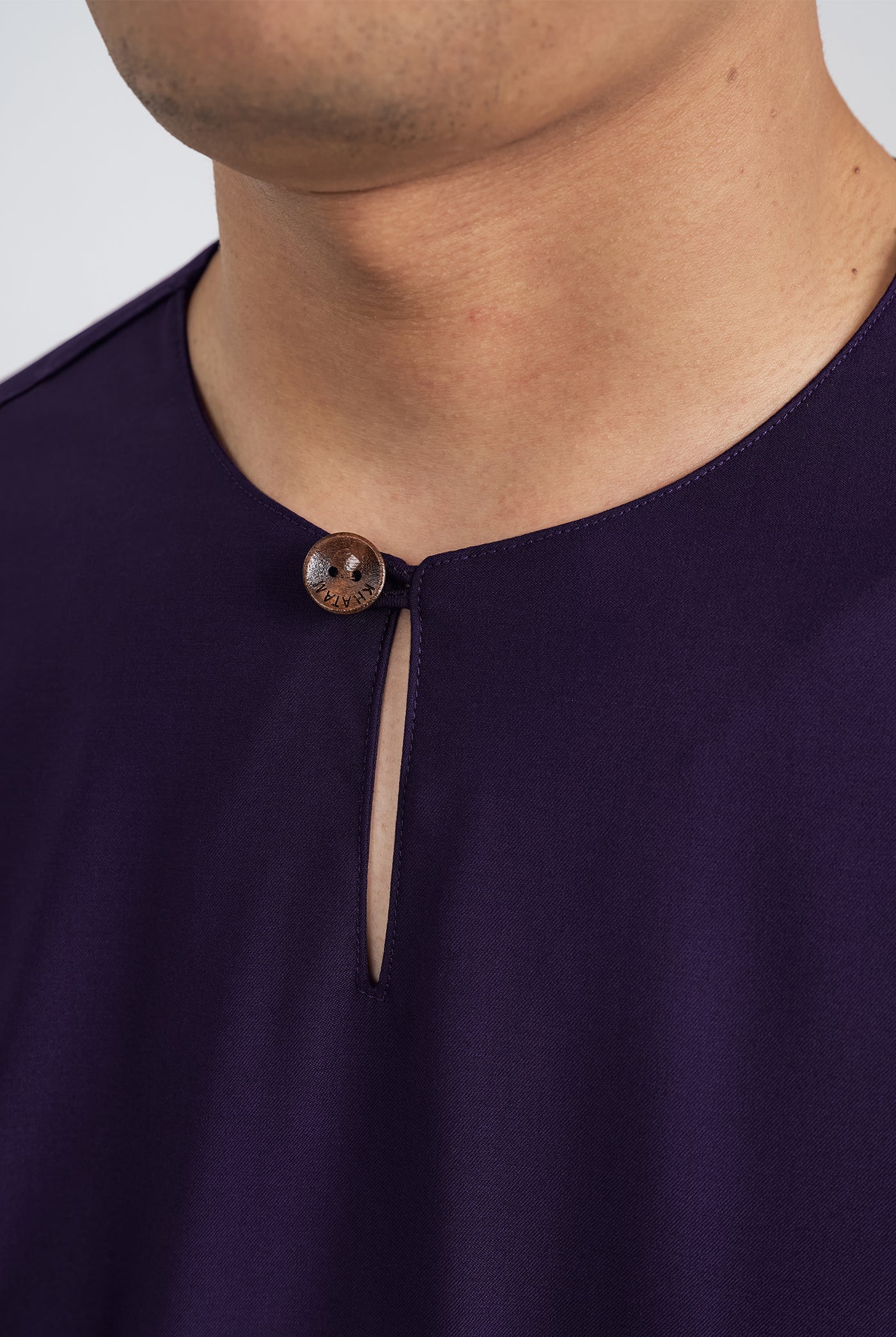 Patawali Classic Fit Baju Melayu Teluk Belanga - Dark Indigo