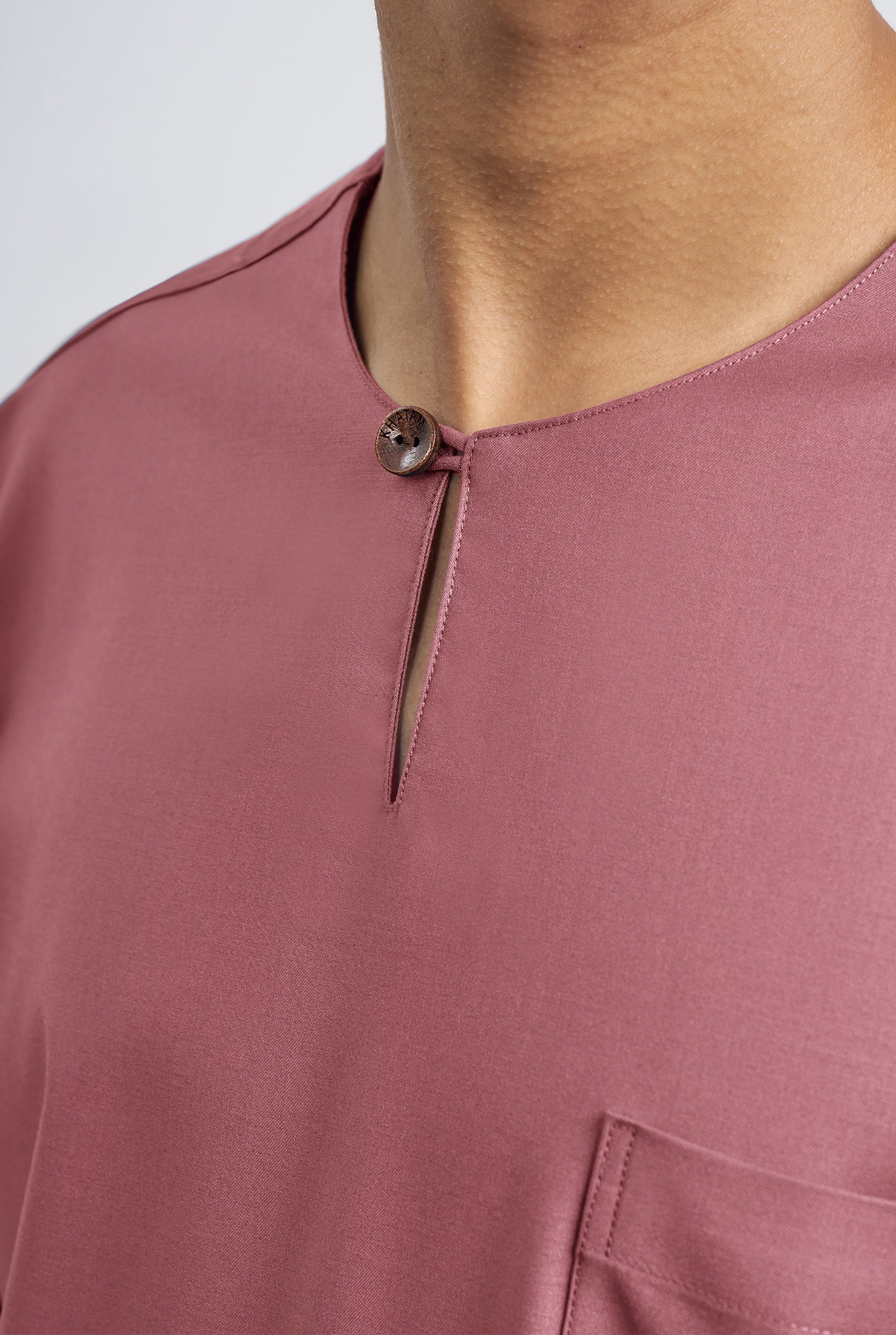 Patawali Classic Fit Baju Melayu Teluk Belanga - Dark Rose