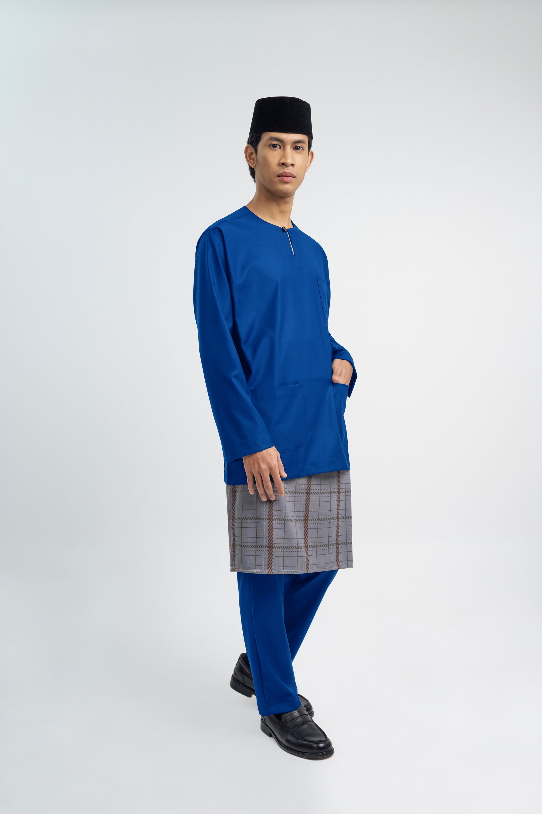 Patawali Classic Fit Baju Melayu Teluk Belanga - Royal Blue