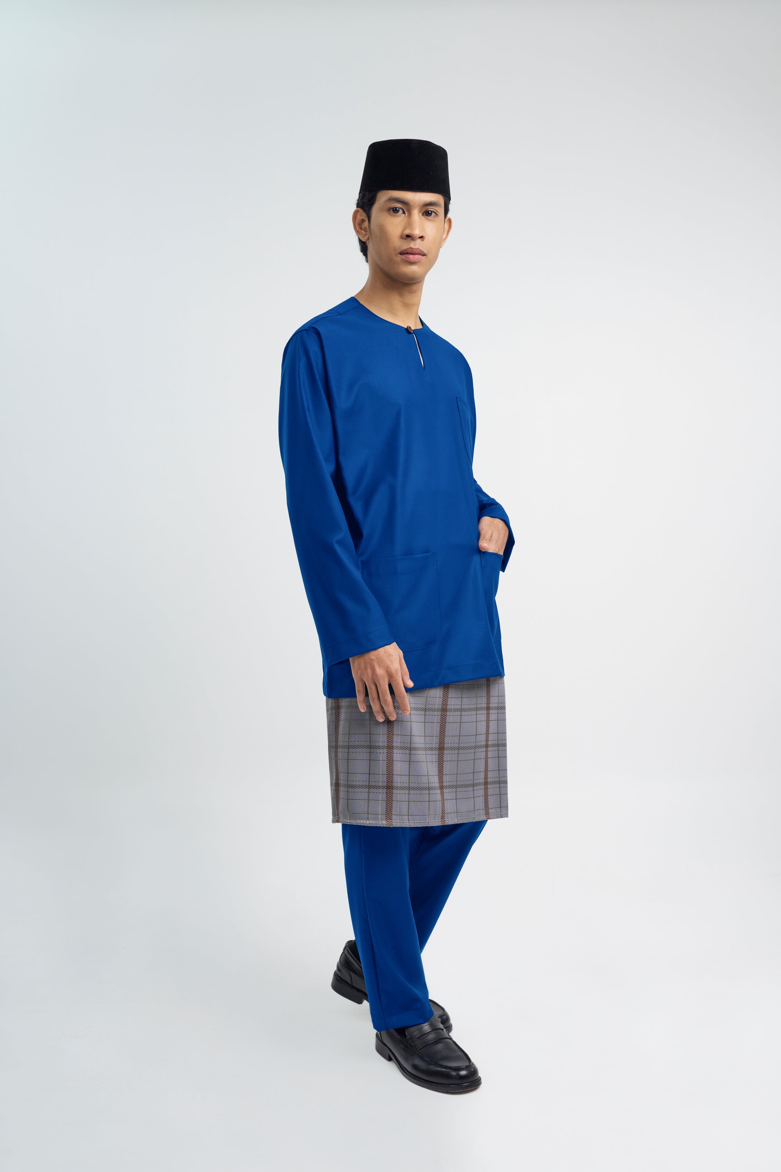 Patawali Classic Fit Baju Melayu Teluk Belanga - Royal Blue
